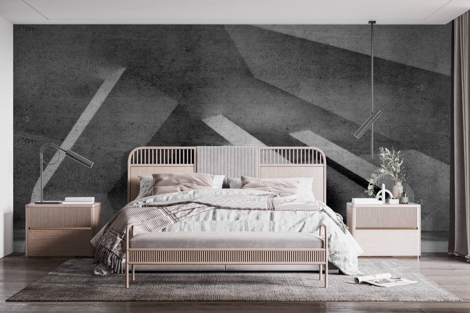 Papier peint tunnel gris