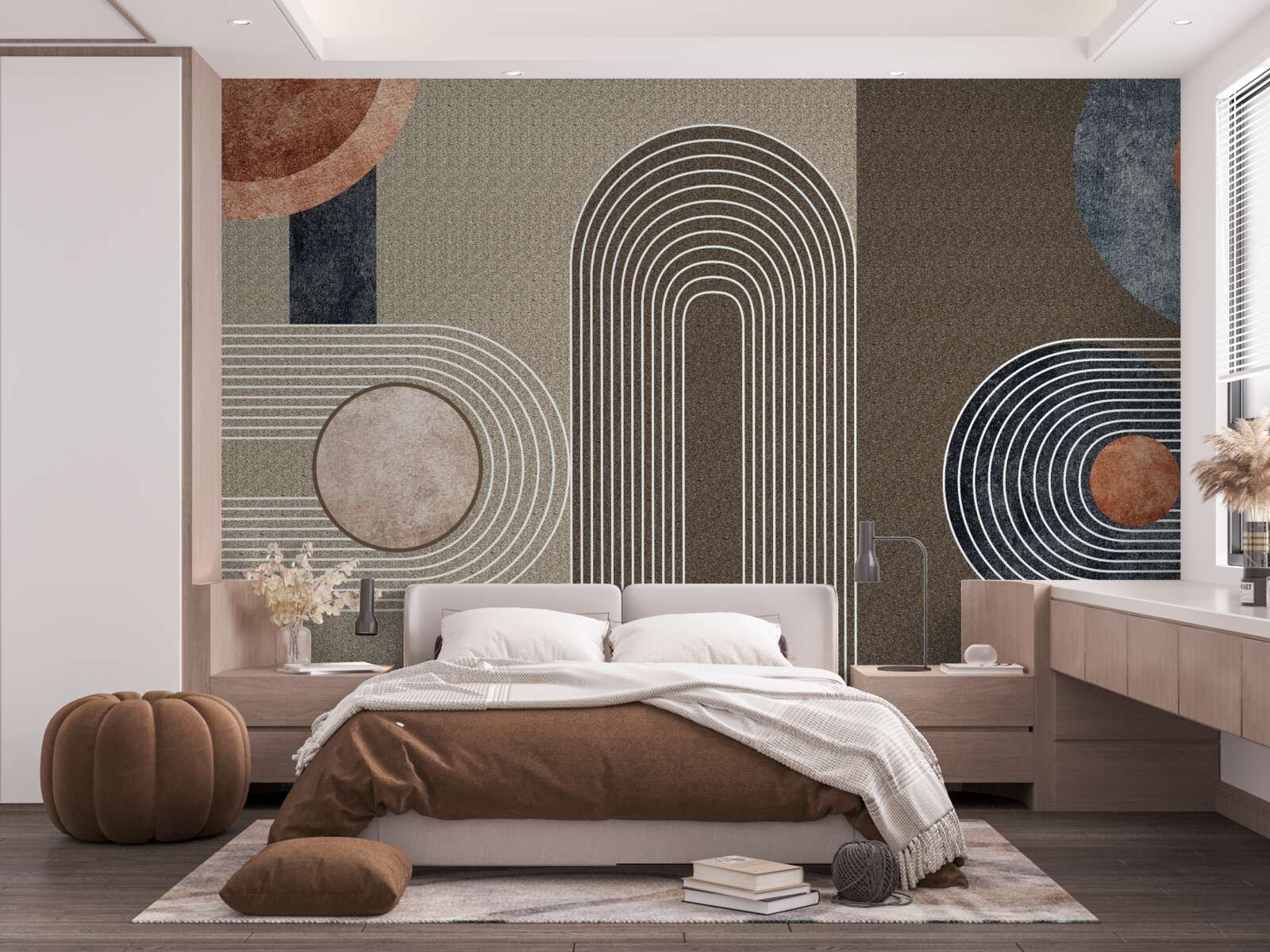 Papier peint les lignes s'enchaînent avec fluidité