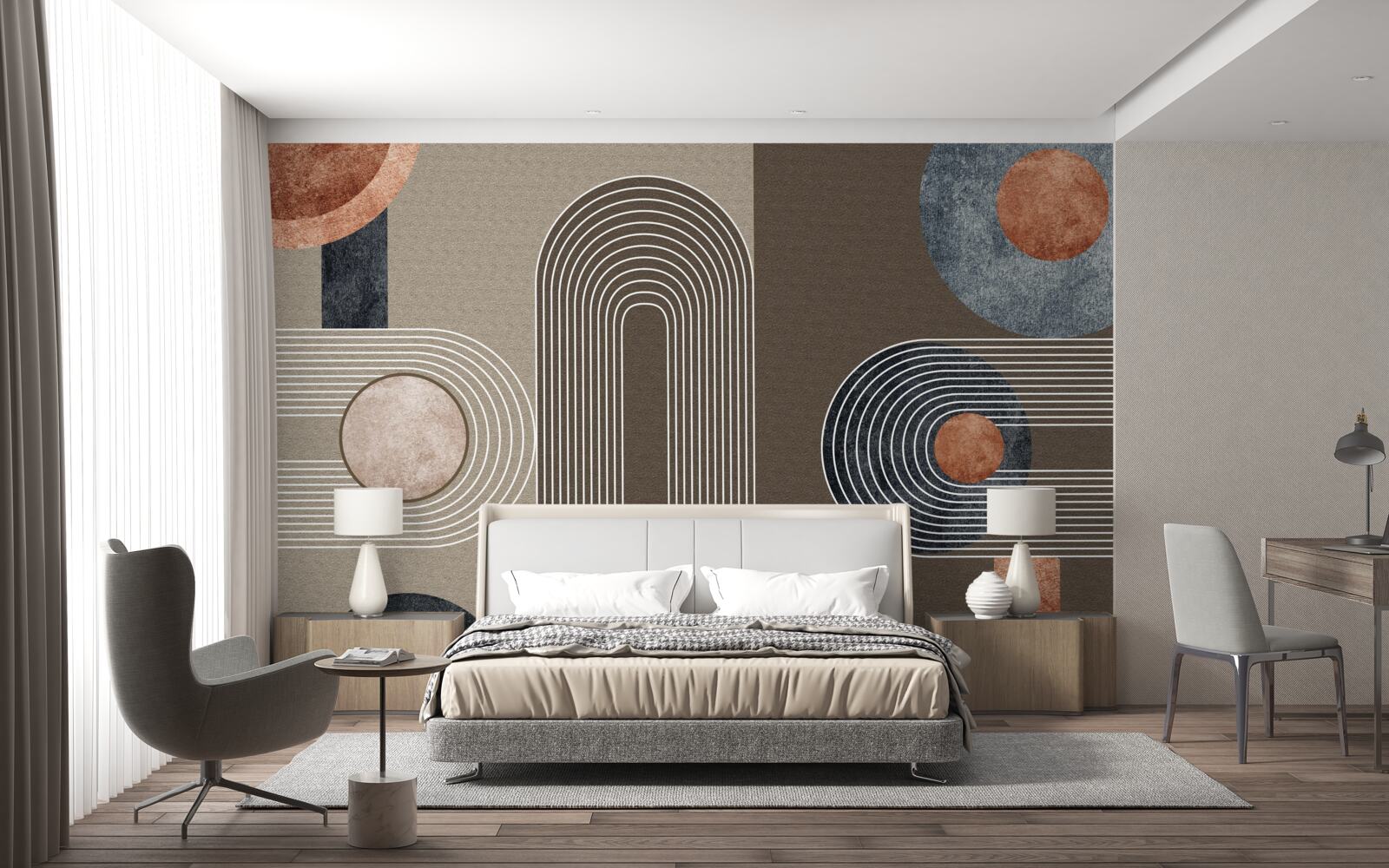 Papier peint les lignes s'enchaînent avec fluidité