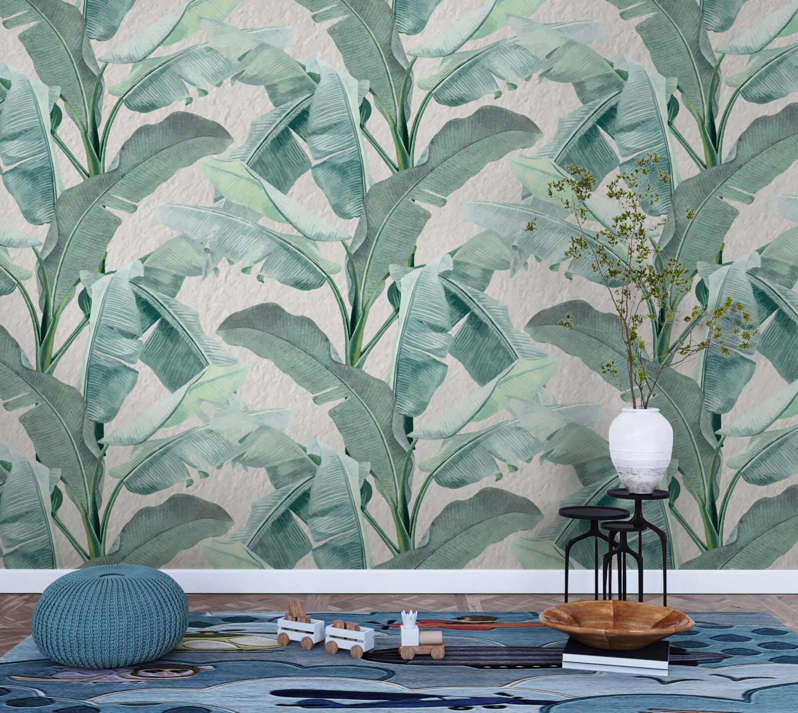 Papier peint les feuilles de la fougère sont vert clair