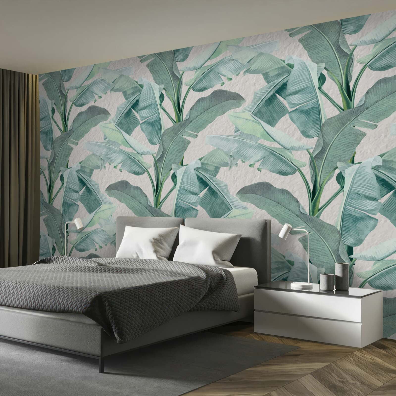 Papier peint les feuilles de la fougère sont vert clair