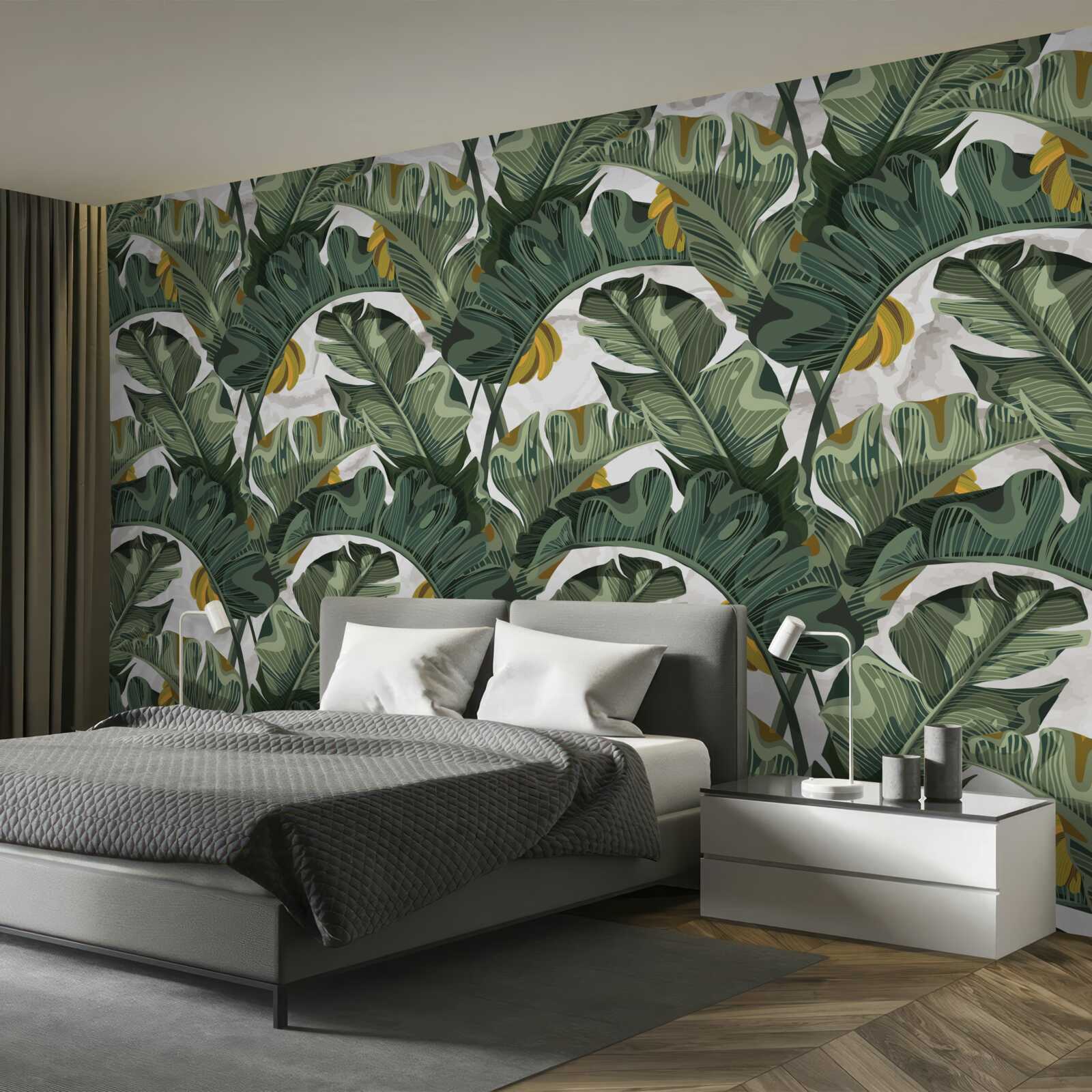 Papier peint image abstraite de feuilles de fougère