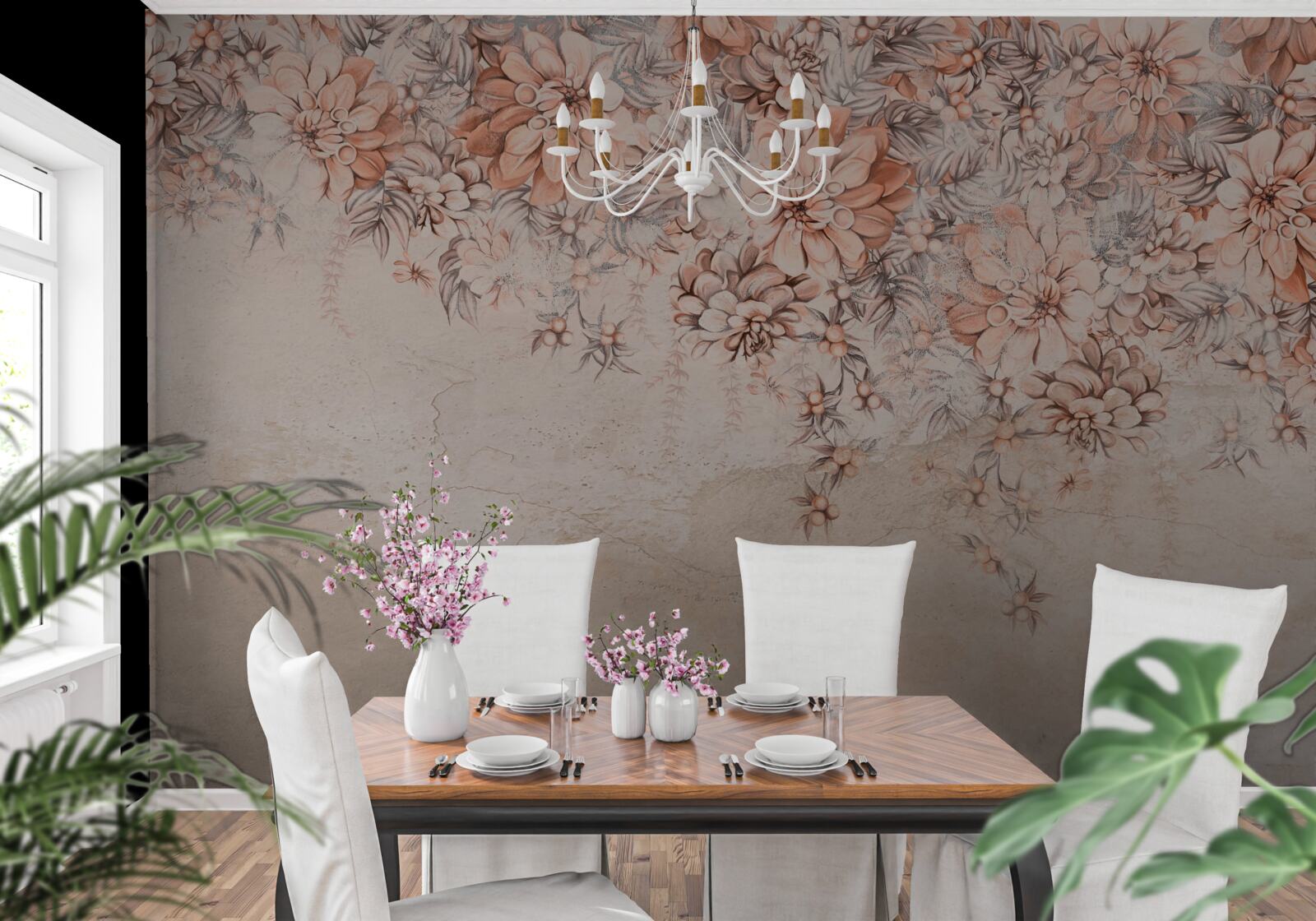 Papier peint beaucoup de gros bourgeons