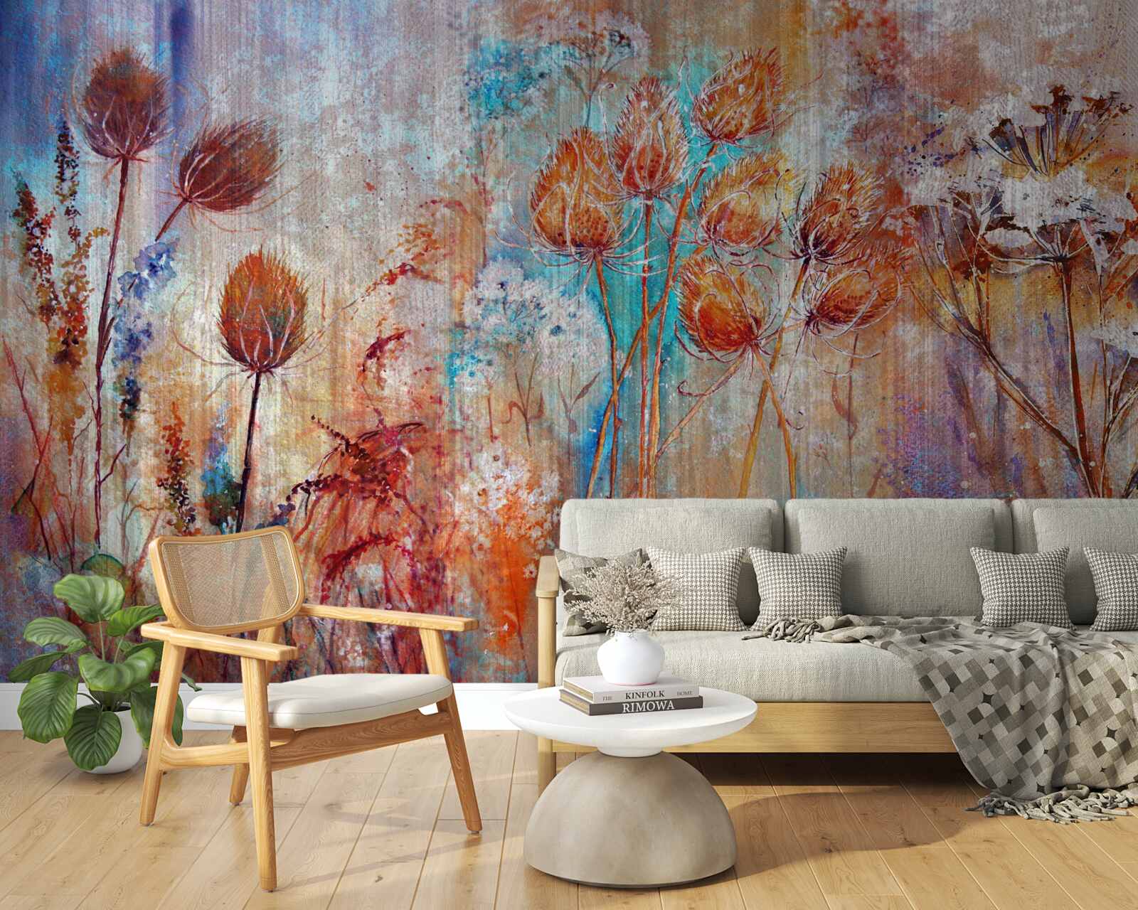 Papier peint variété de couleurs de floraison