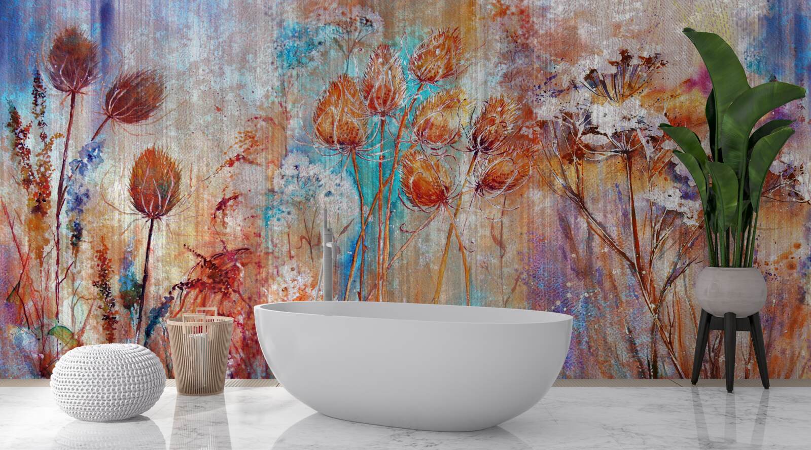 Papier peint variété de couleurs de floraison