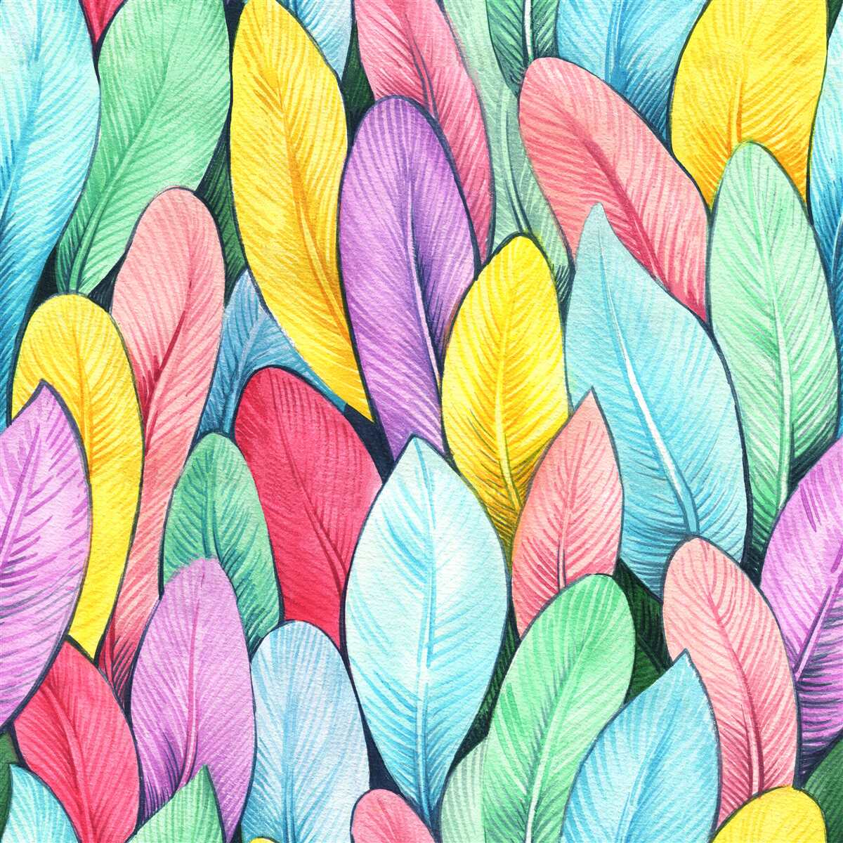 Papier peint feuilles multicolores d'un automne lumineux