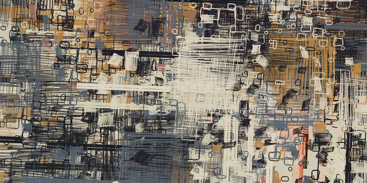 Papier peint construction composée de formes géométriques de forme rectangulaire et de différentes teintes