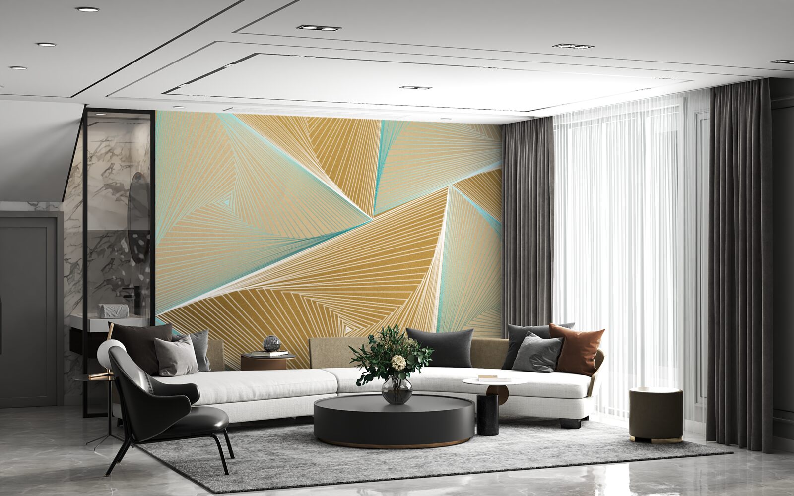 Papier peint attraction aigue-marine