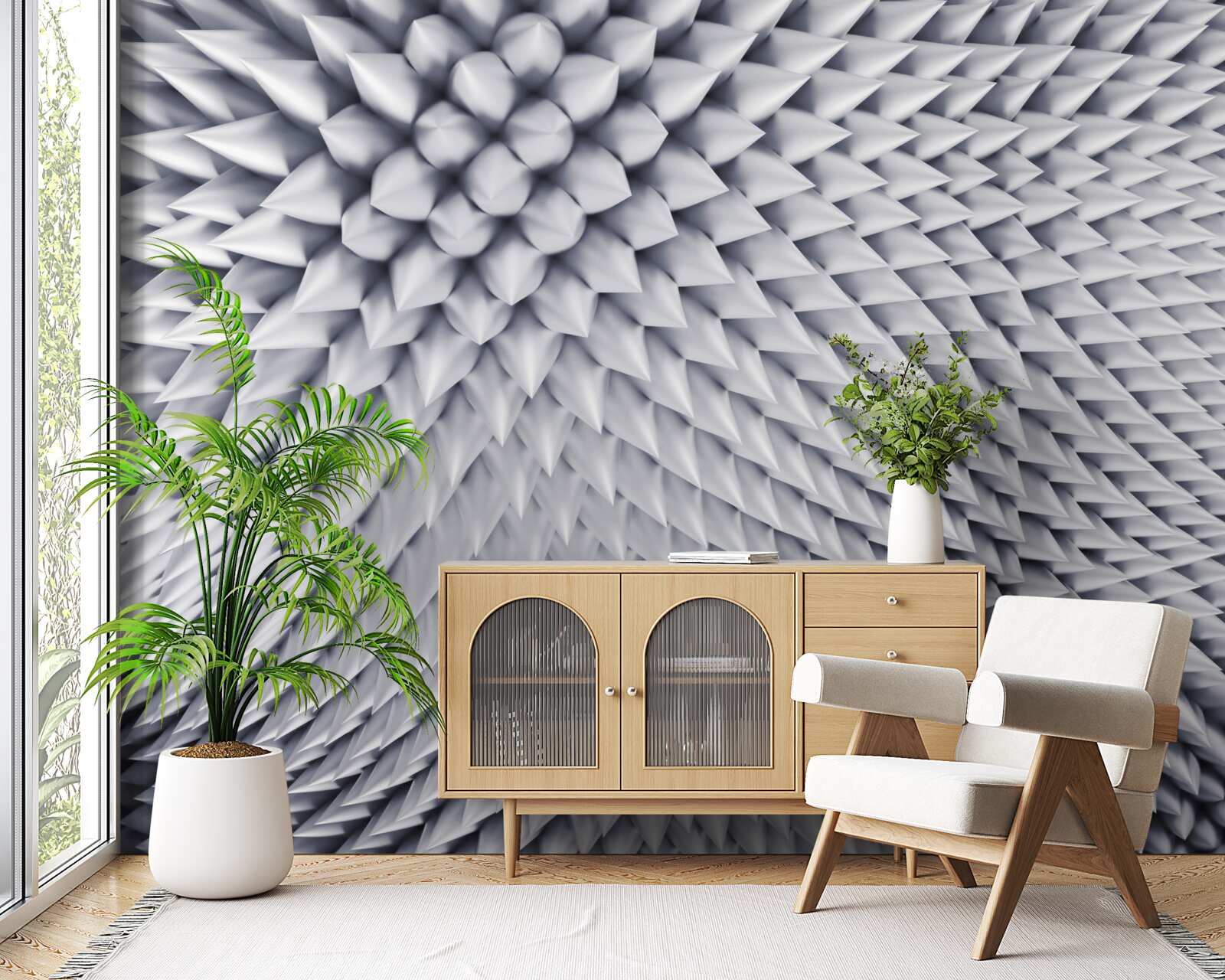 Papier peint texture constituée de pics pointus