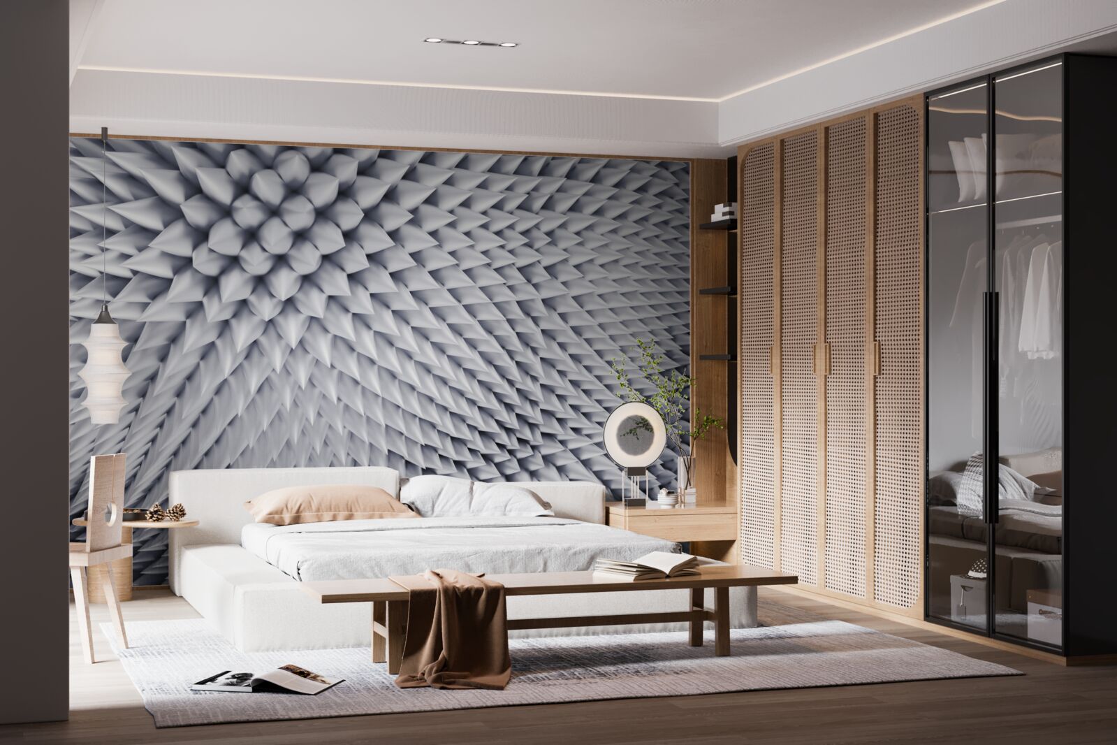 Papier peint texture constituée de pics pointus