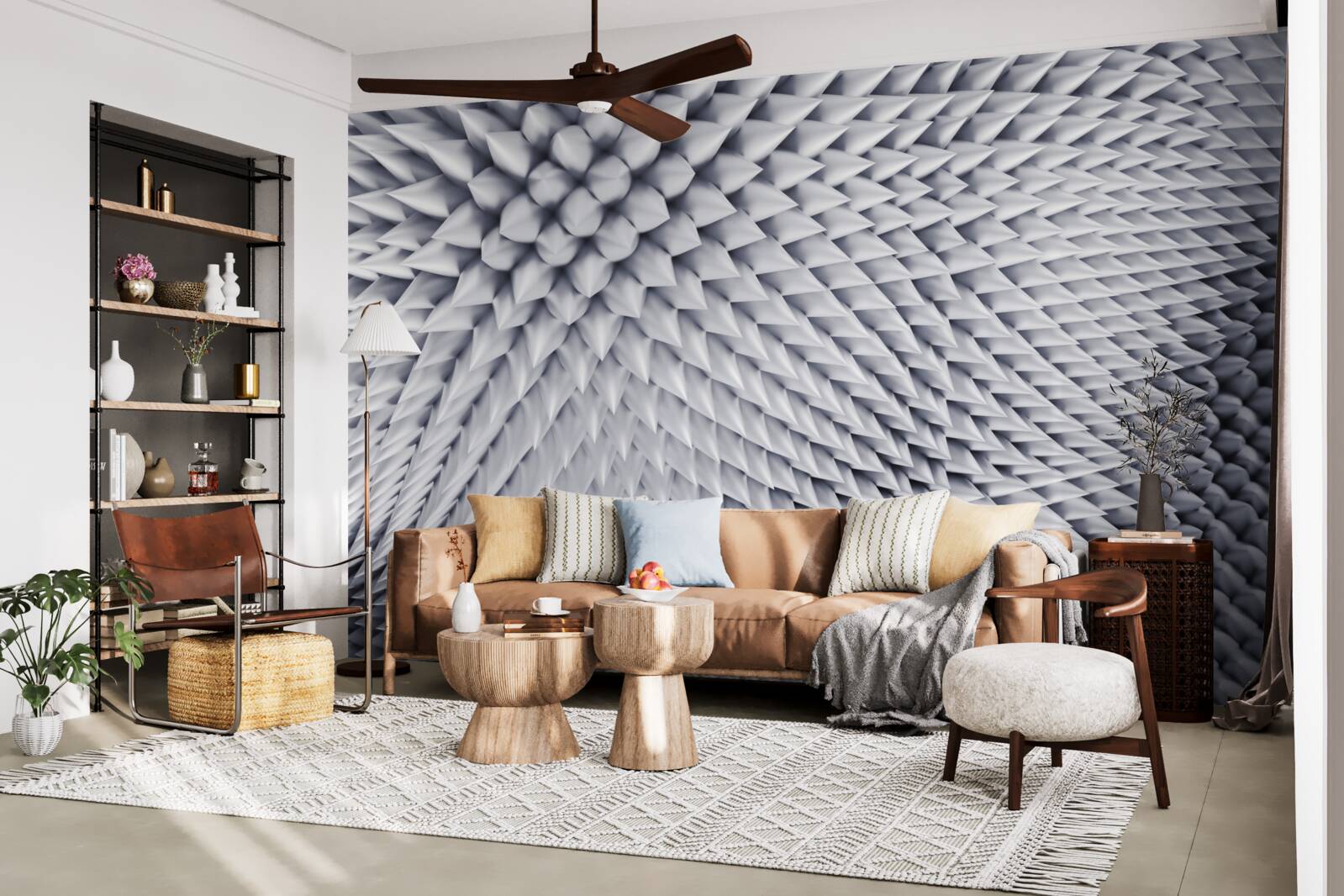 Papier peint texture constituée de pics pointus