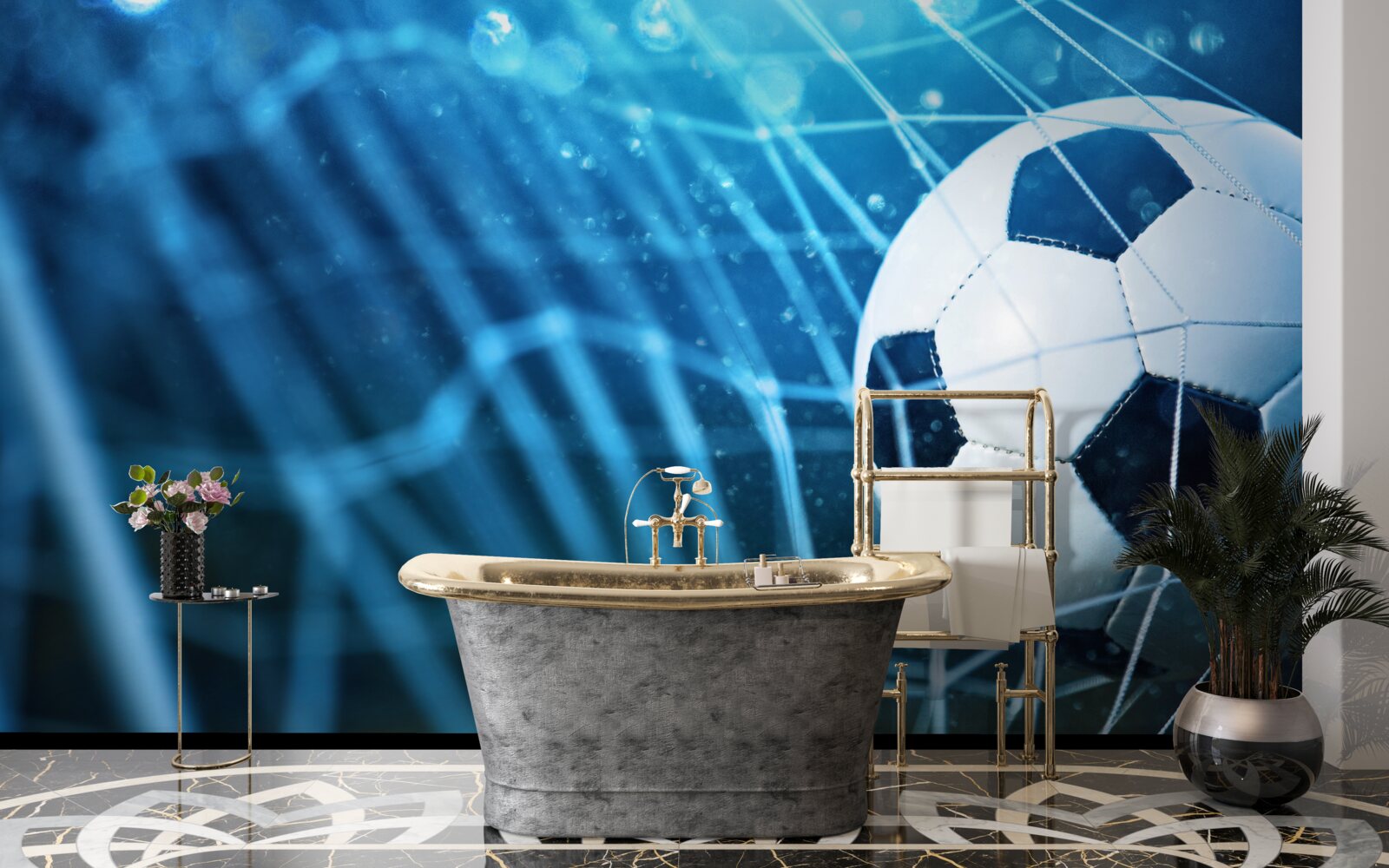 Papier peint se concentrer sur le ballon dans le but