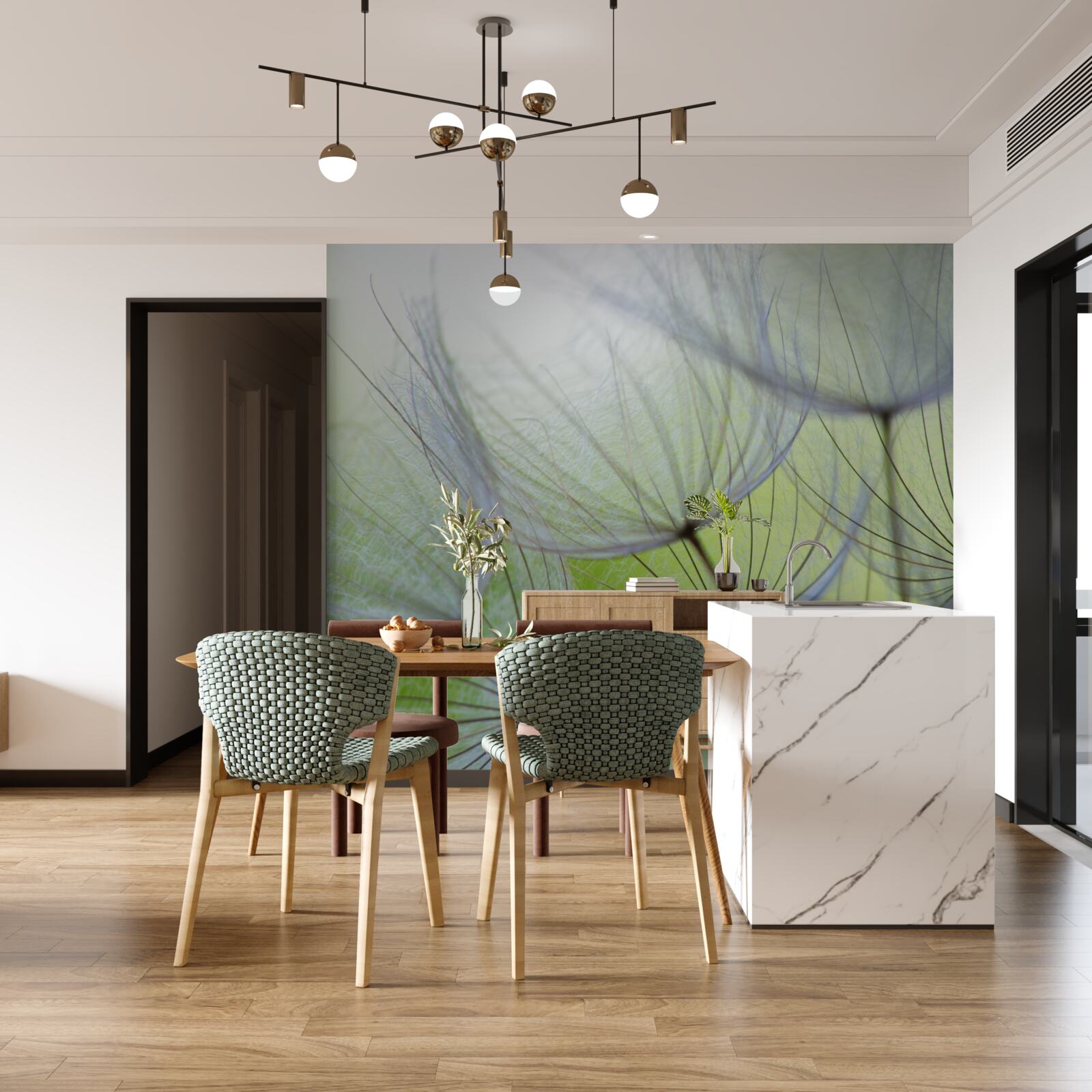 Papier peint les pissenlits se sont desséchés en automne