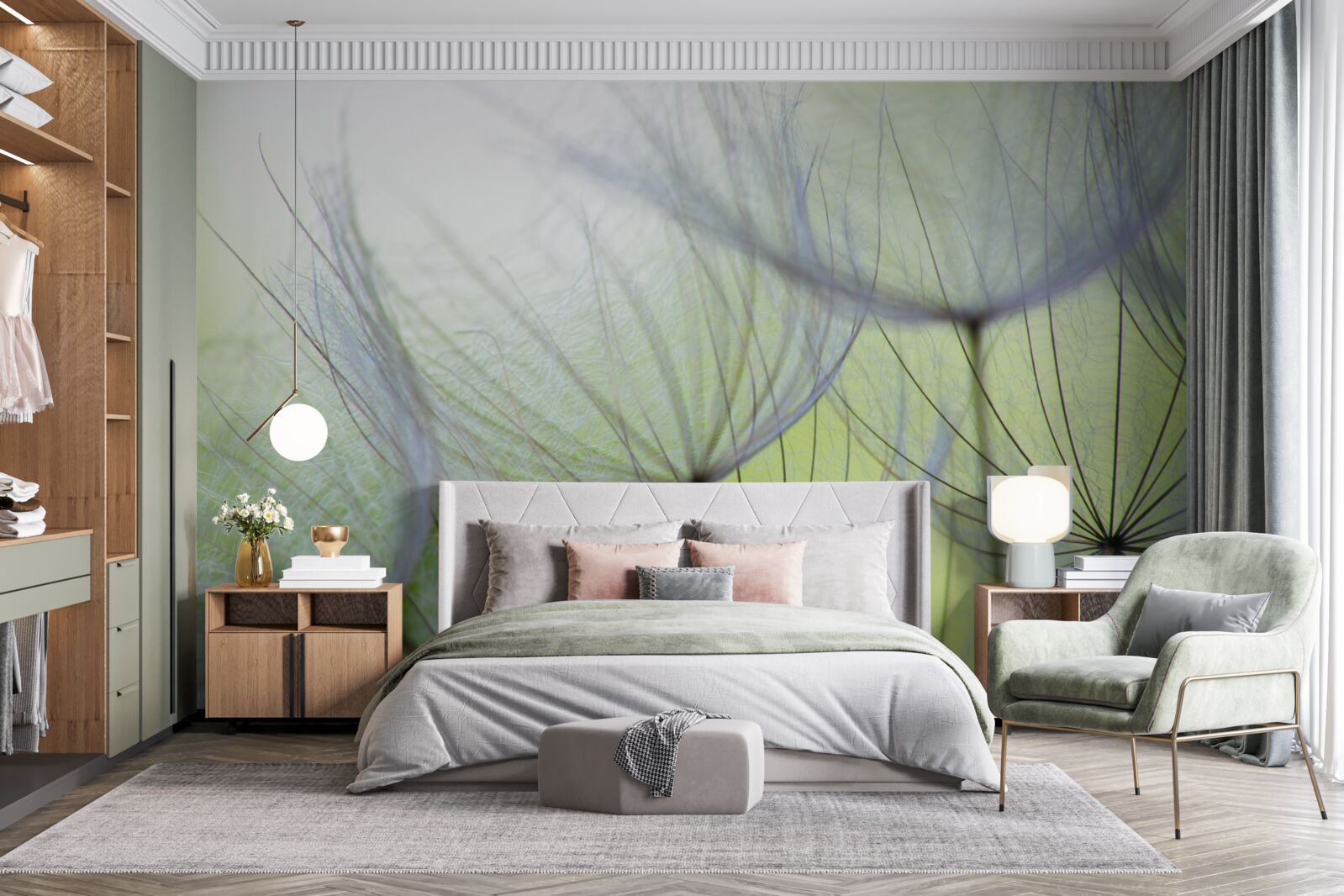 Papier peint les pissenlits se sont desséchés en automne