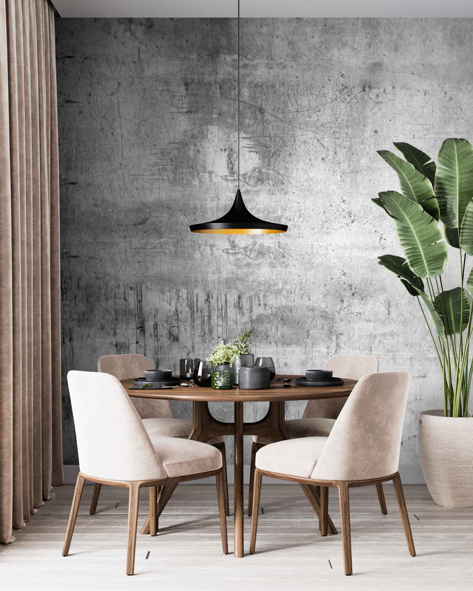 Papier peint surface métallique en nuances de gris