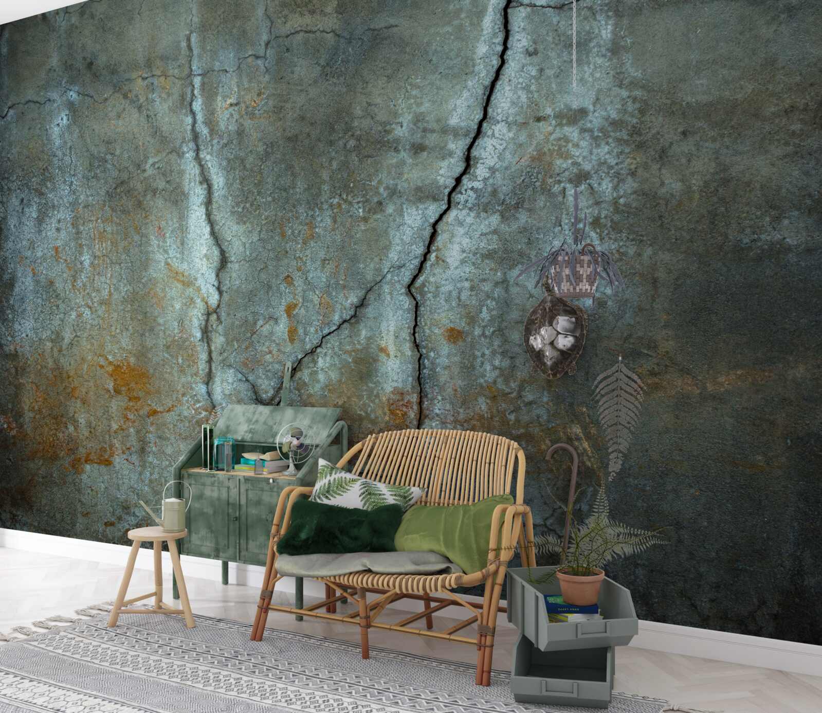 Papier peint des éclairs se sont abattus sur la zone boisée