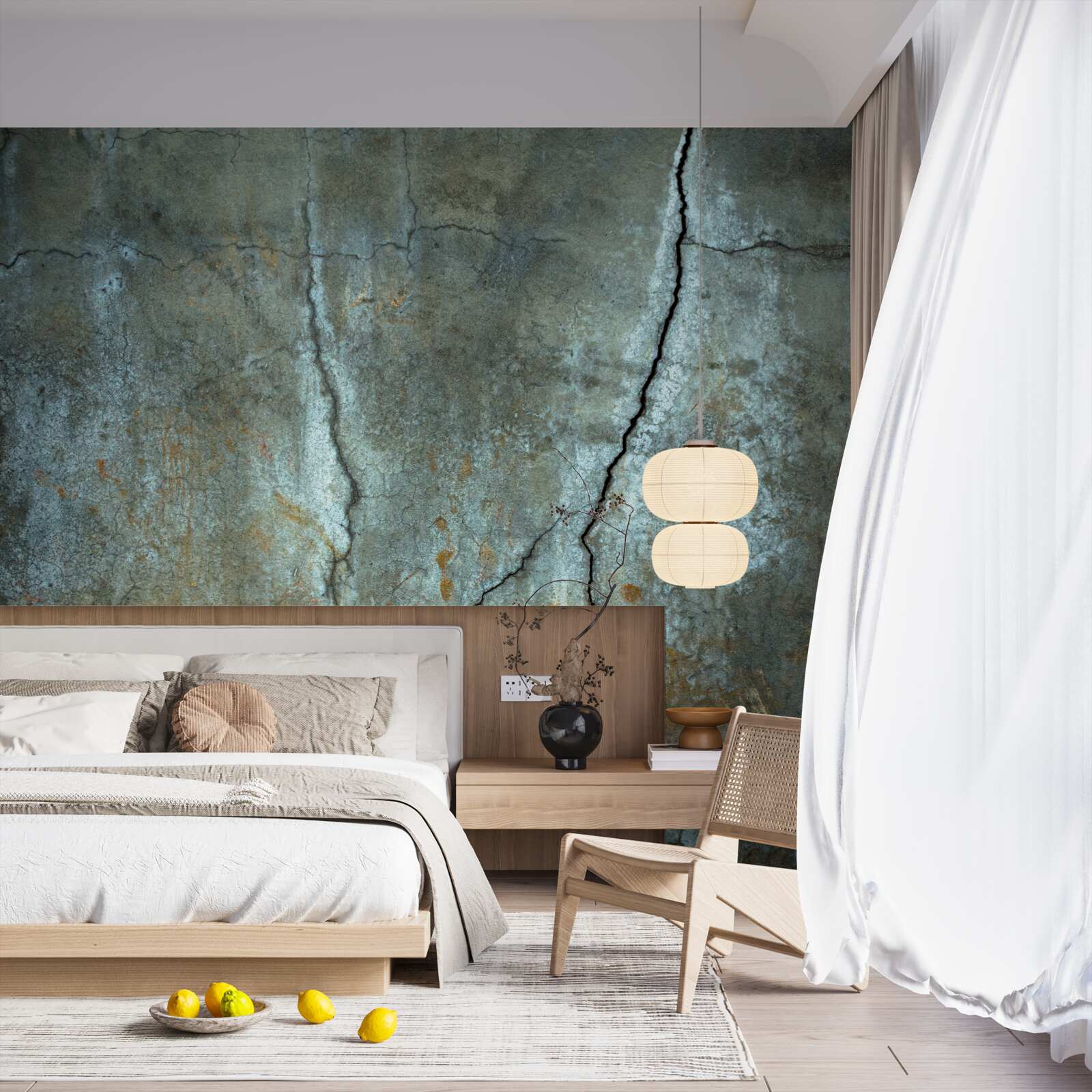 Papier peint des éclairs se sont abattus sur la zone boisée