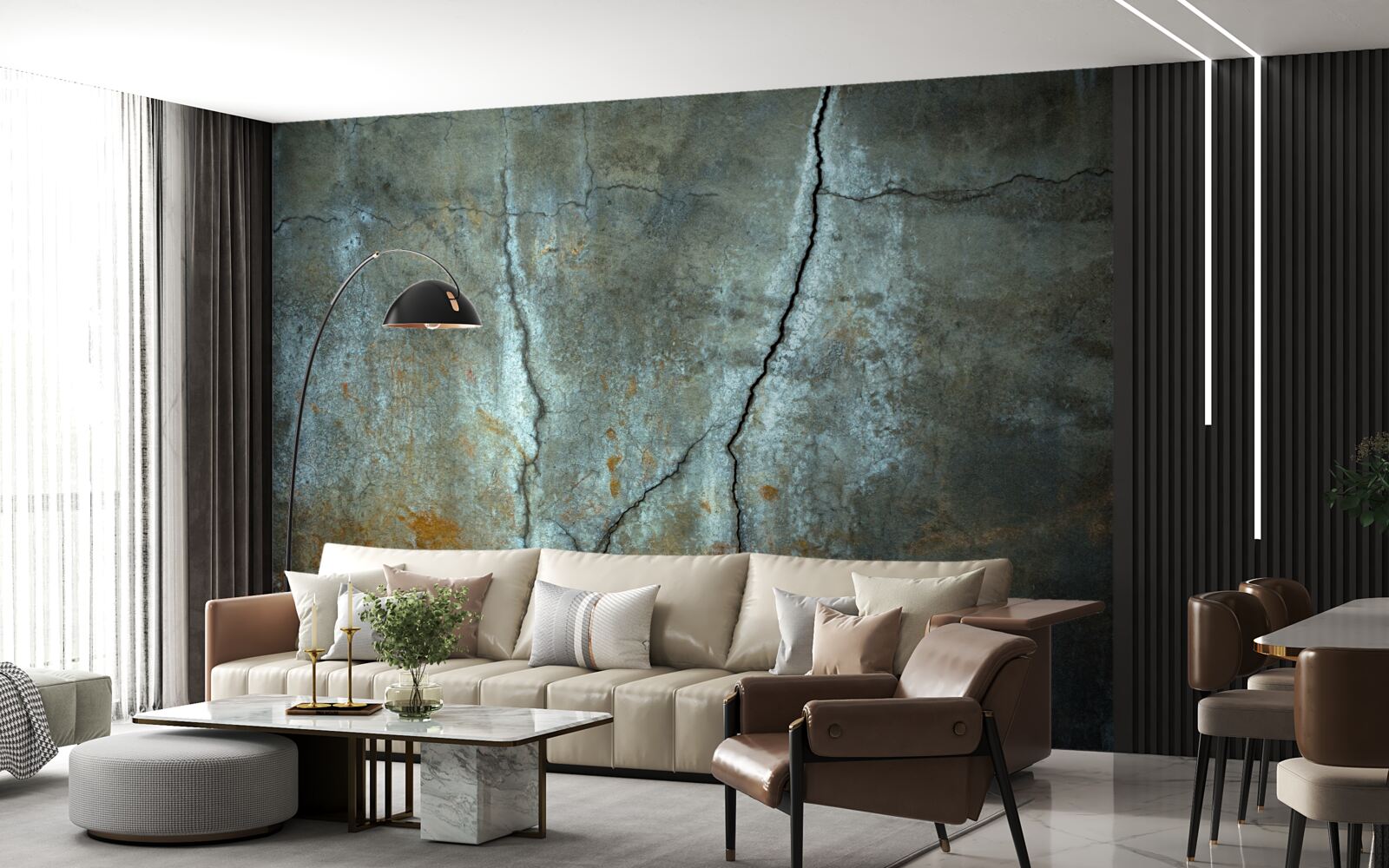 Papier peint des éclairs se sont abattus sur la zone boisée