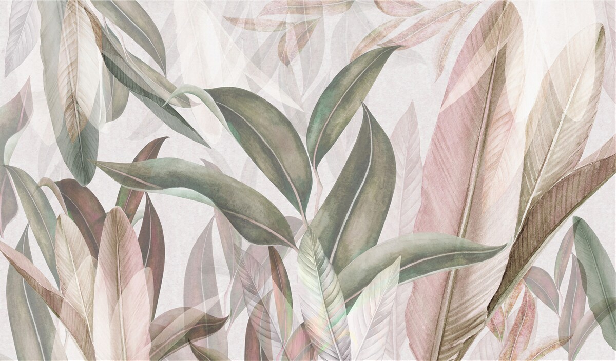 Papier peint feuilles de fougères des tropiques