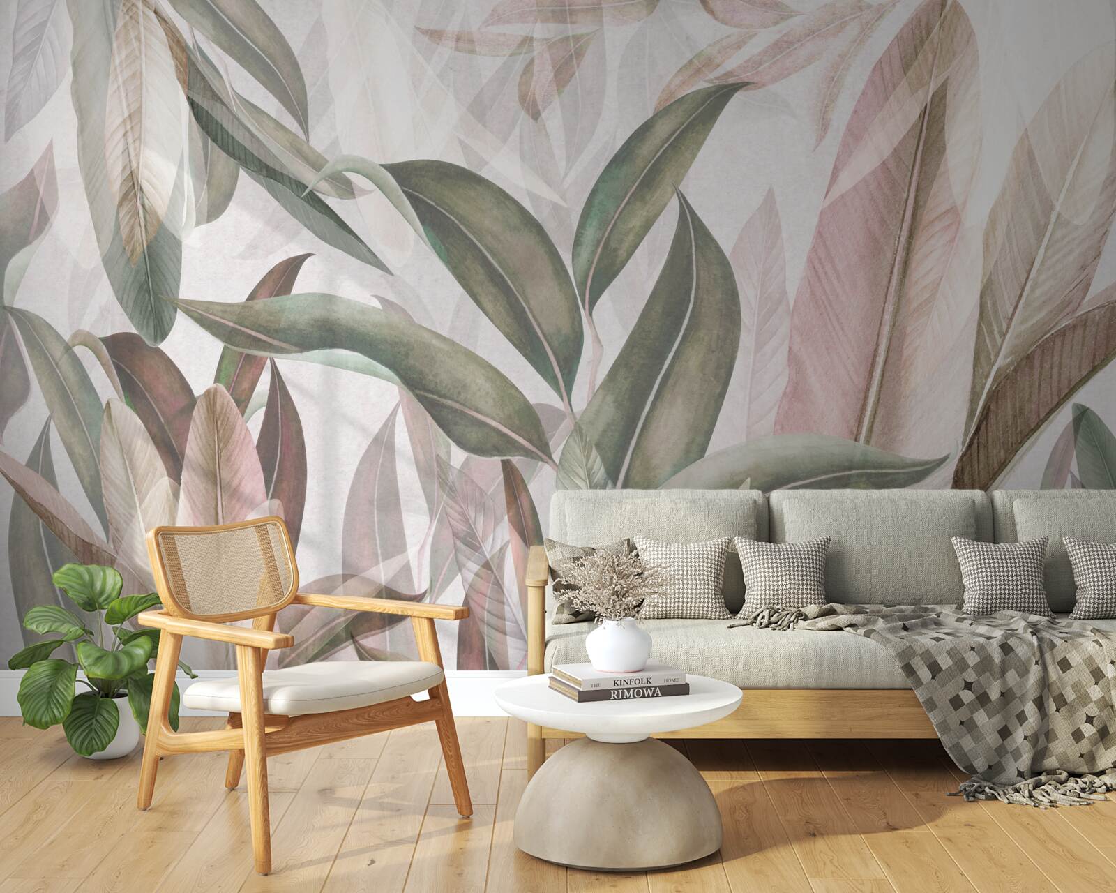 Papier peint feuilles de fougères des tropiques