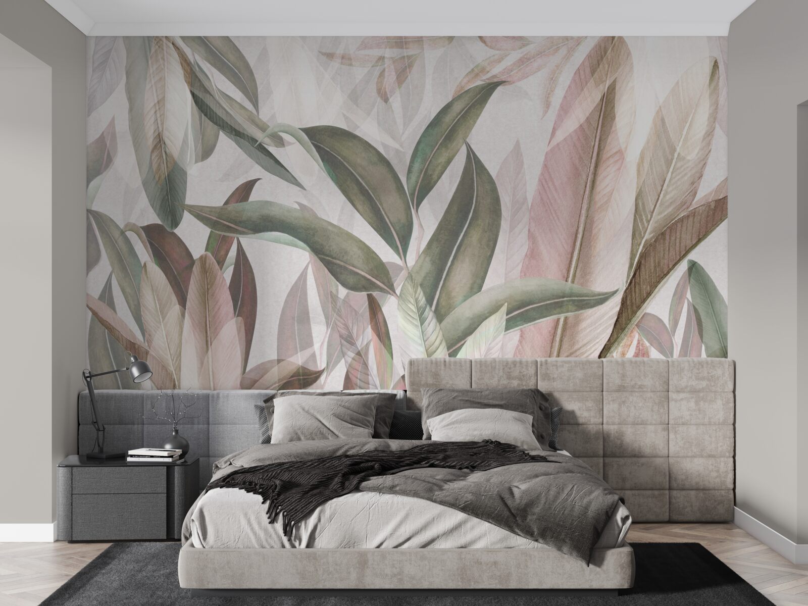 Papier peint feuilles de fougères des tropiques