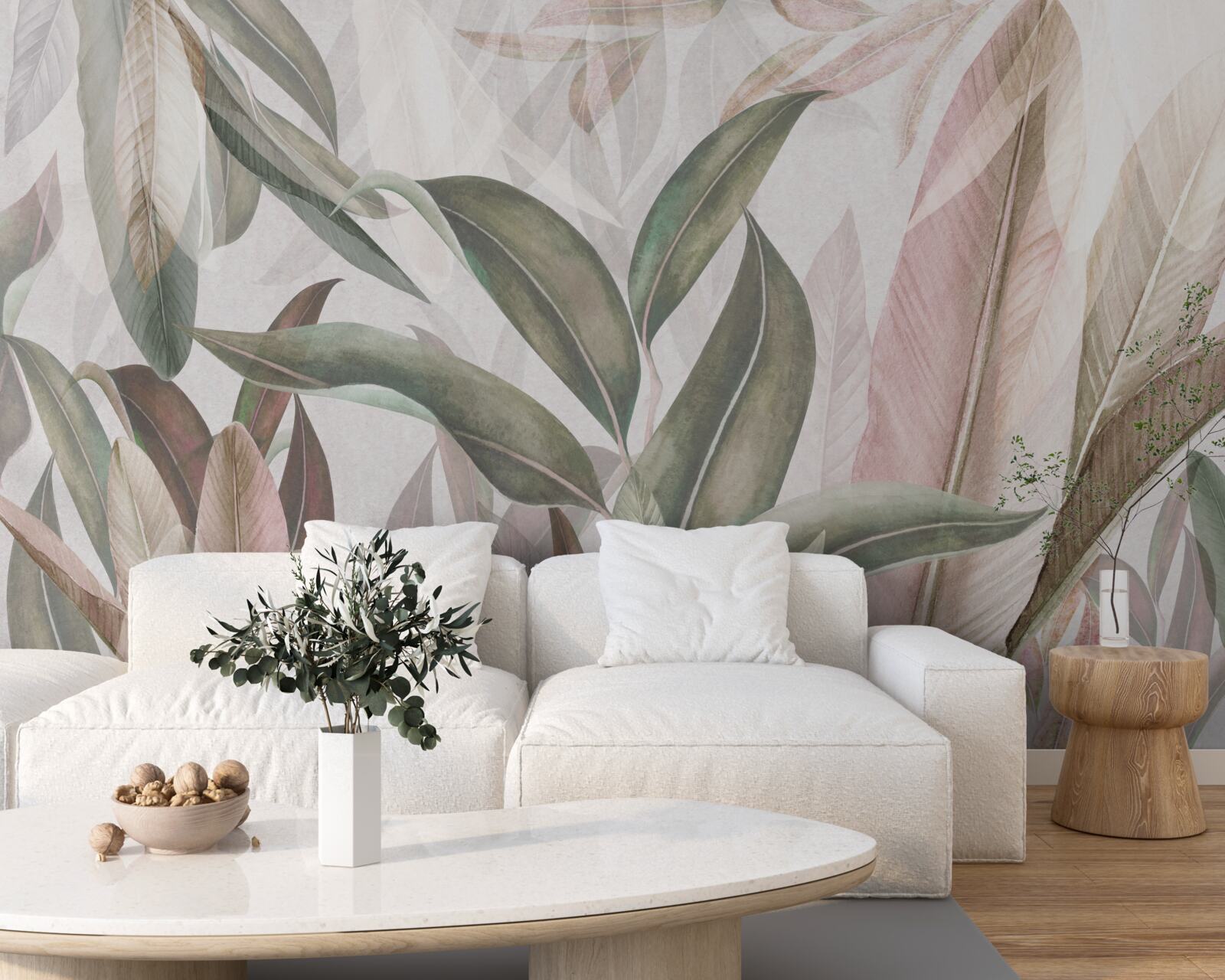 Papier peint feuilles de fougères des tropiques