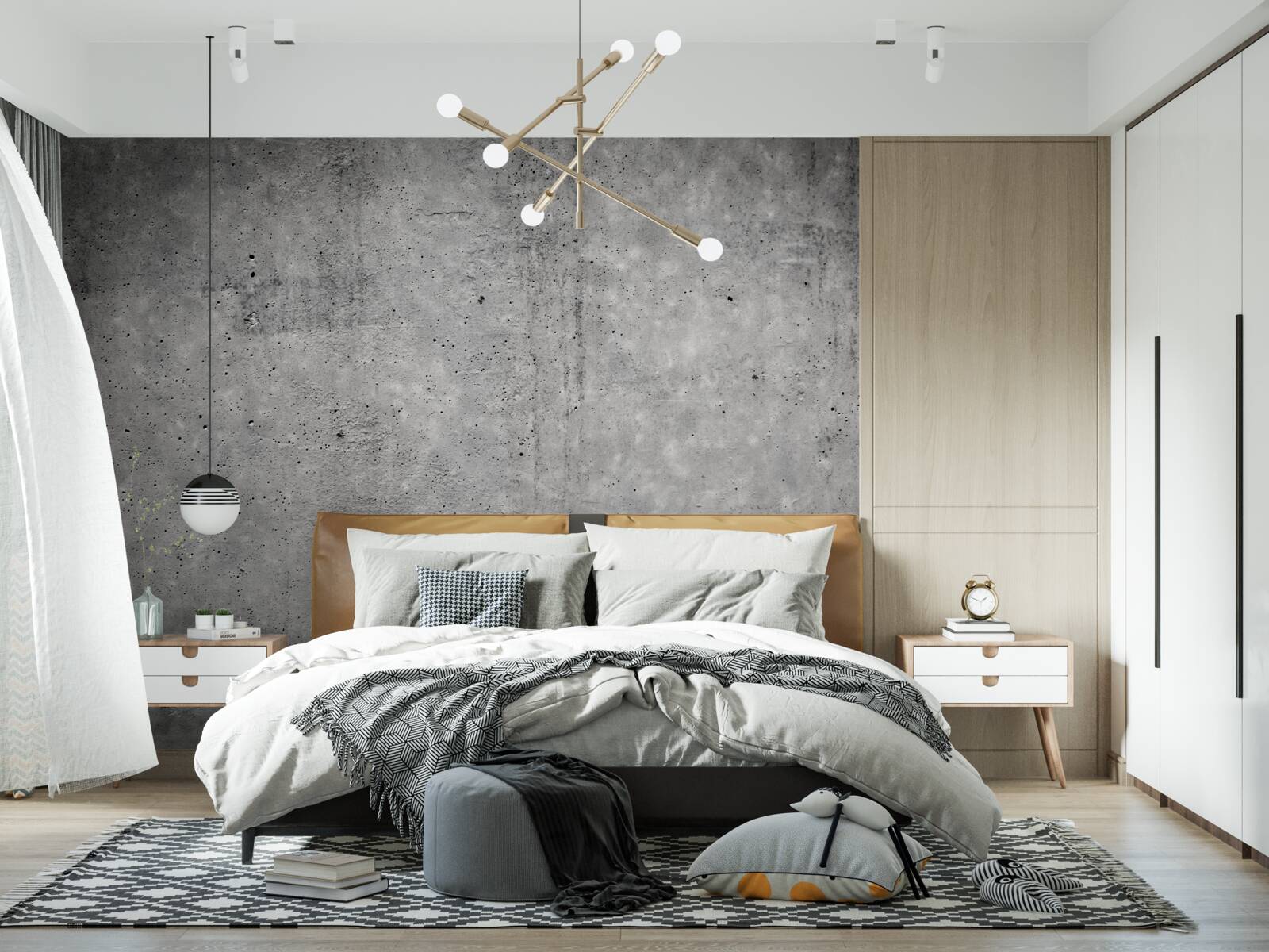 Papier peint fond gris flou