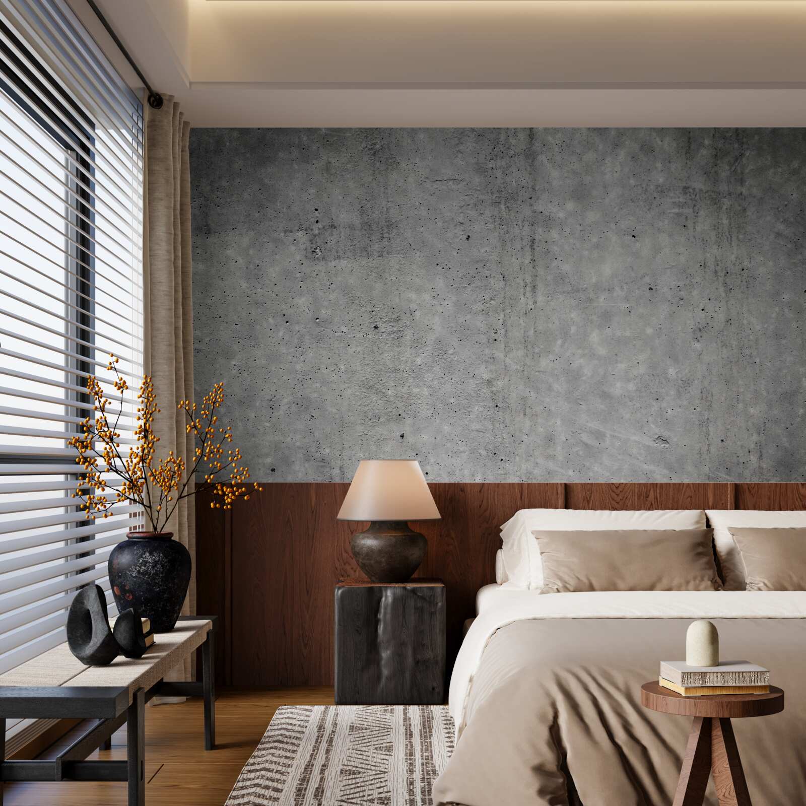 Papier peint fond gris flou