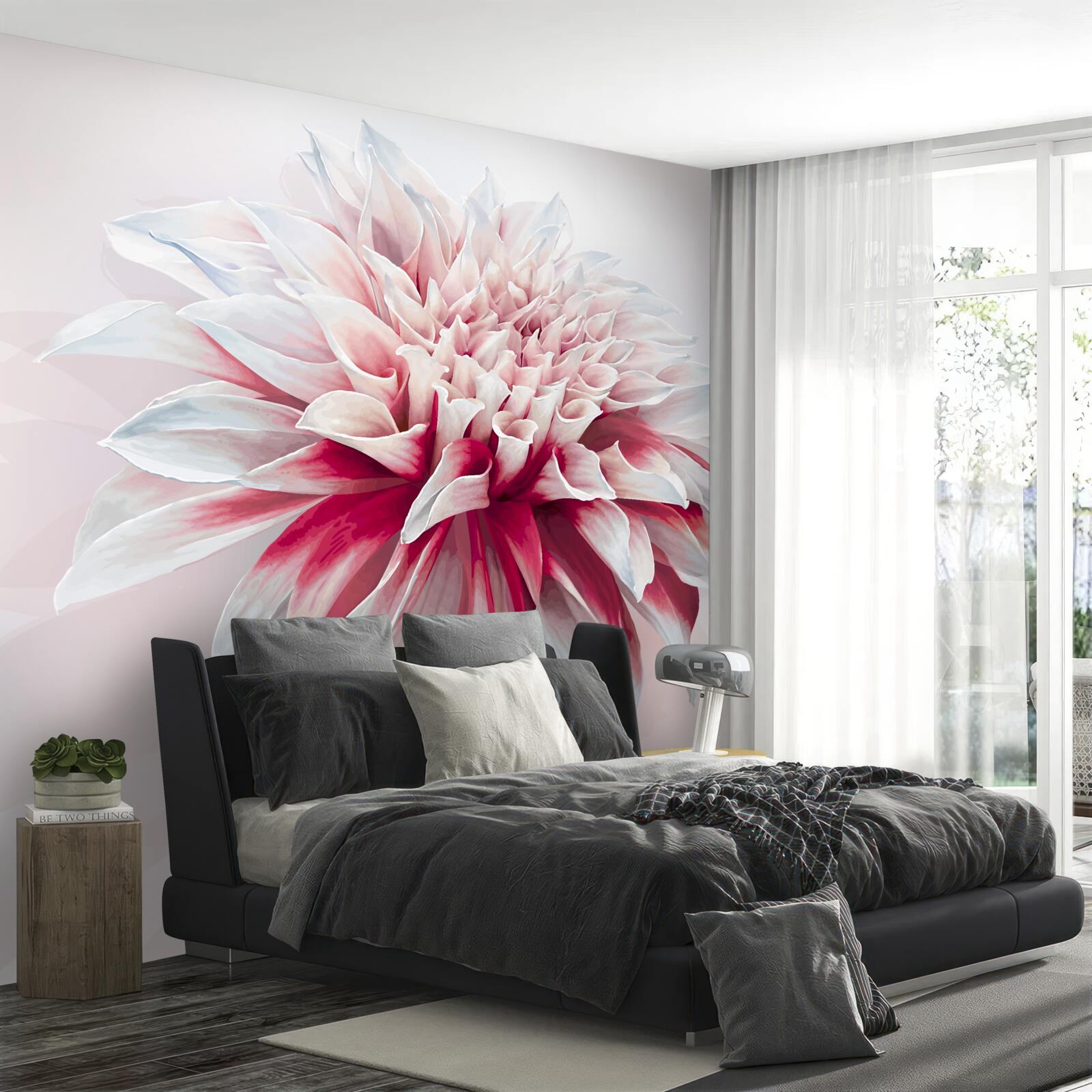 Papier peint superbe astra donut en rouge et blanc