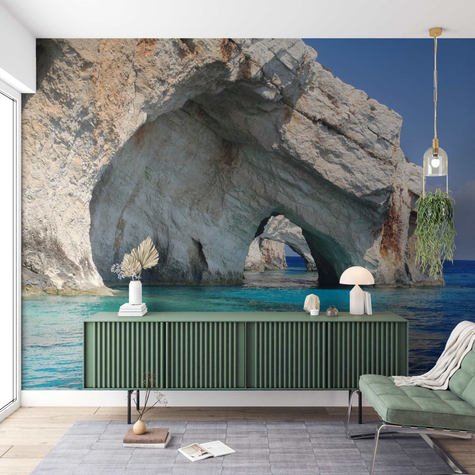 Papier peint falaises au bord de l'océan