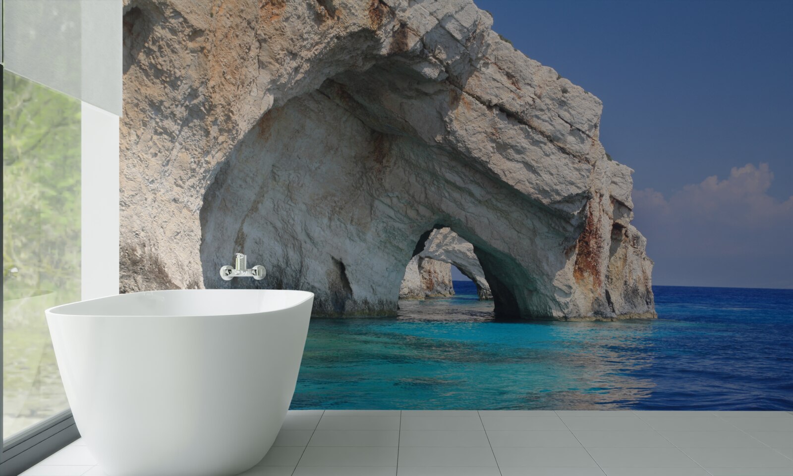 Papier peint falaises au bord de l'océan