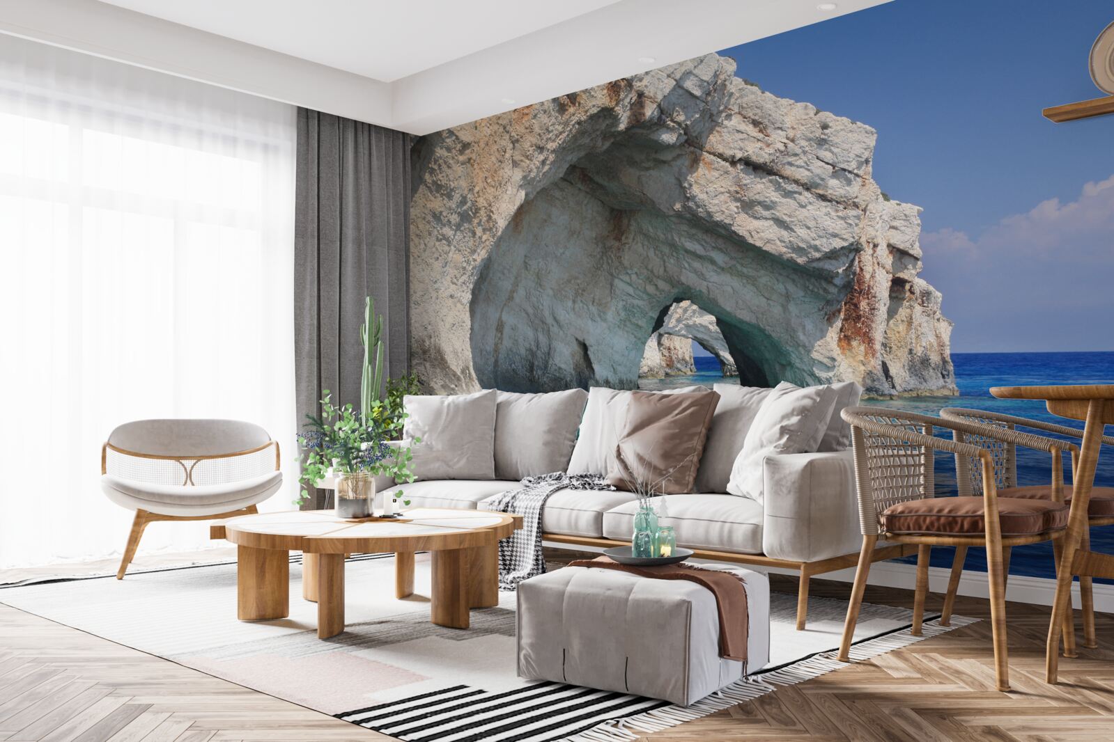 Papier peint falaises au bord de l'océan