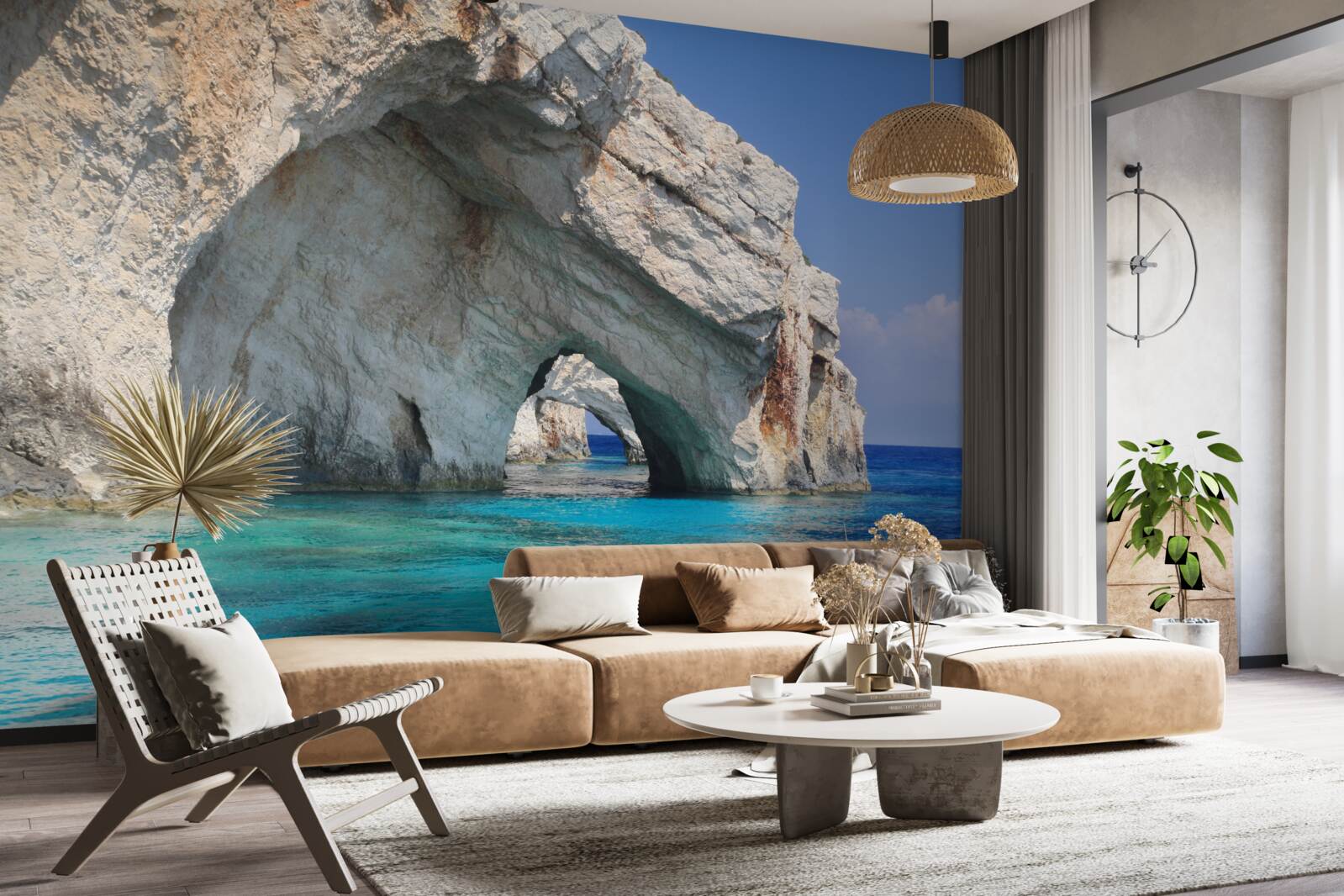 Papier peint falaises au bord de l'océan