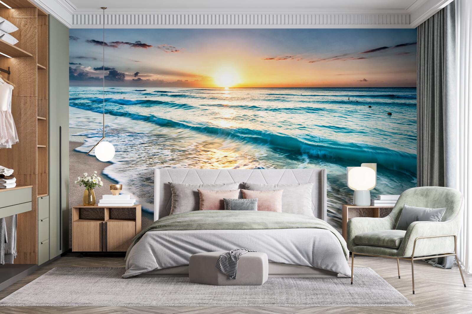 Papier peint la mer au soleil