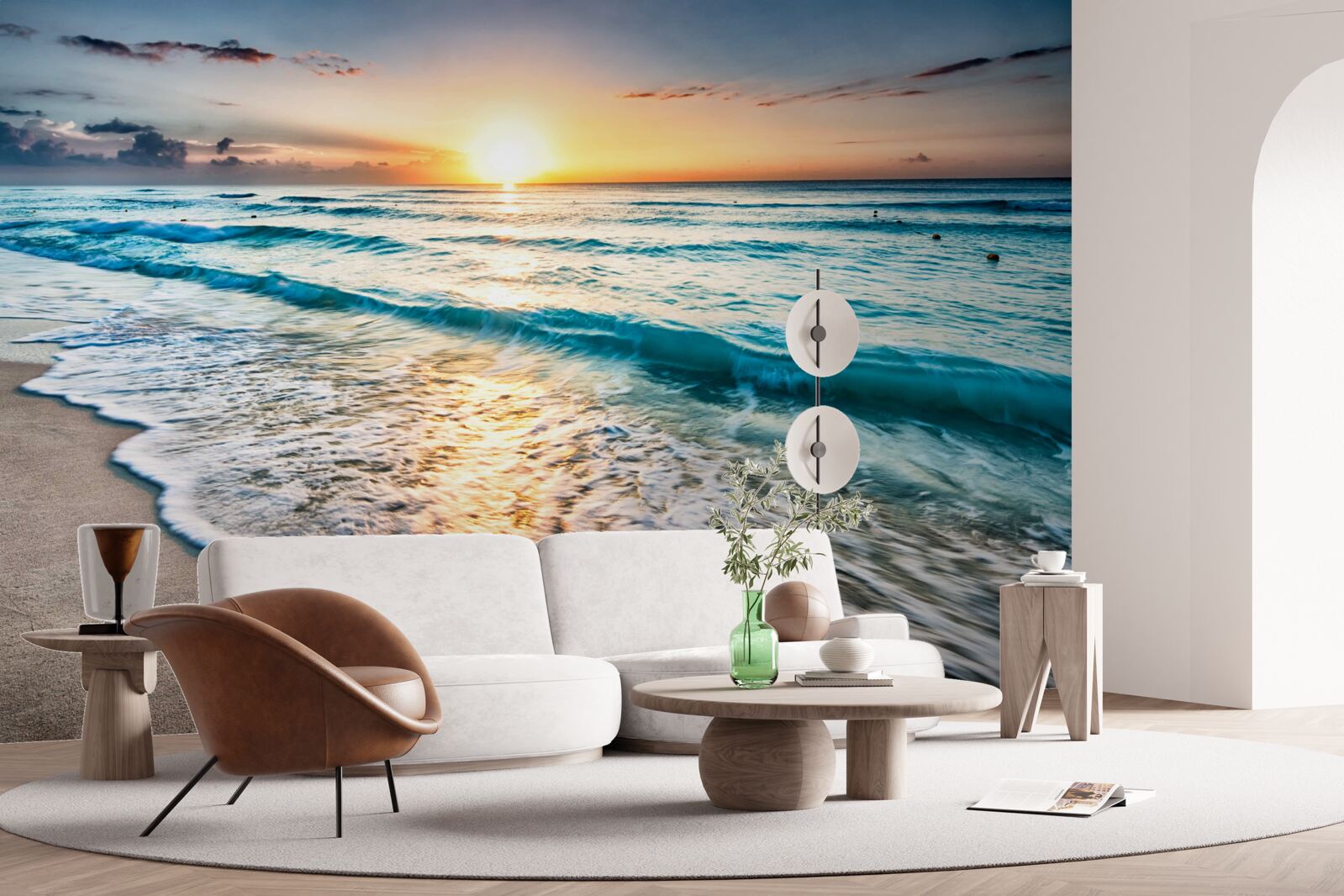 Papier peint la mer au soleil