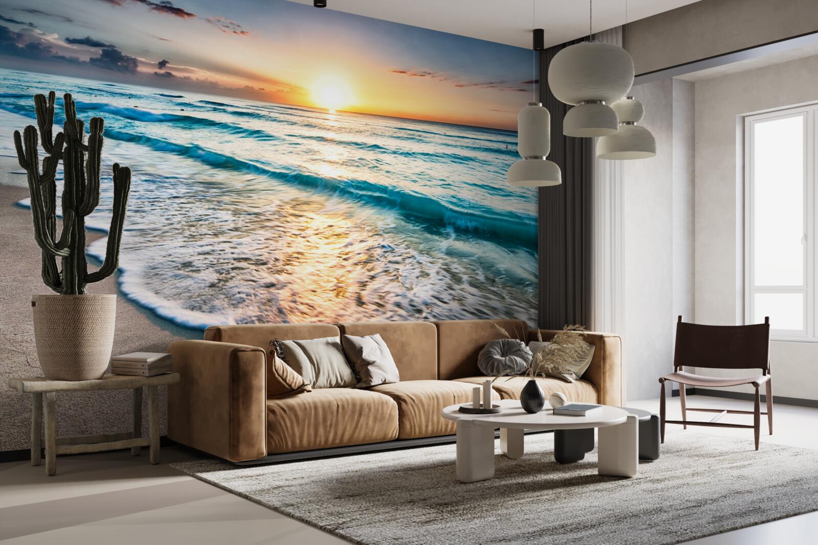 Papier peint la mer au soleil