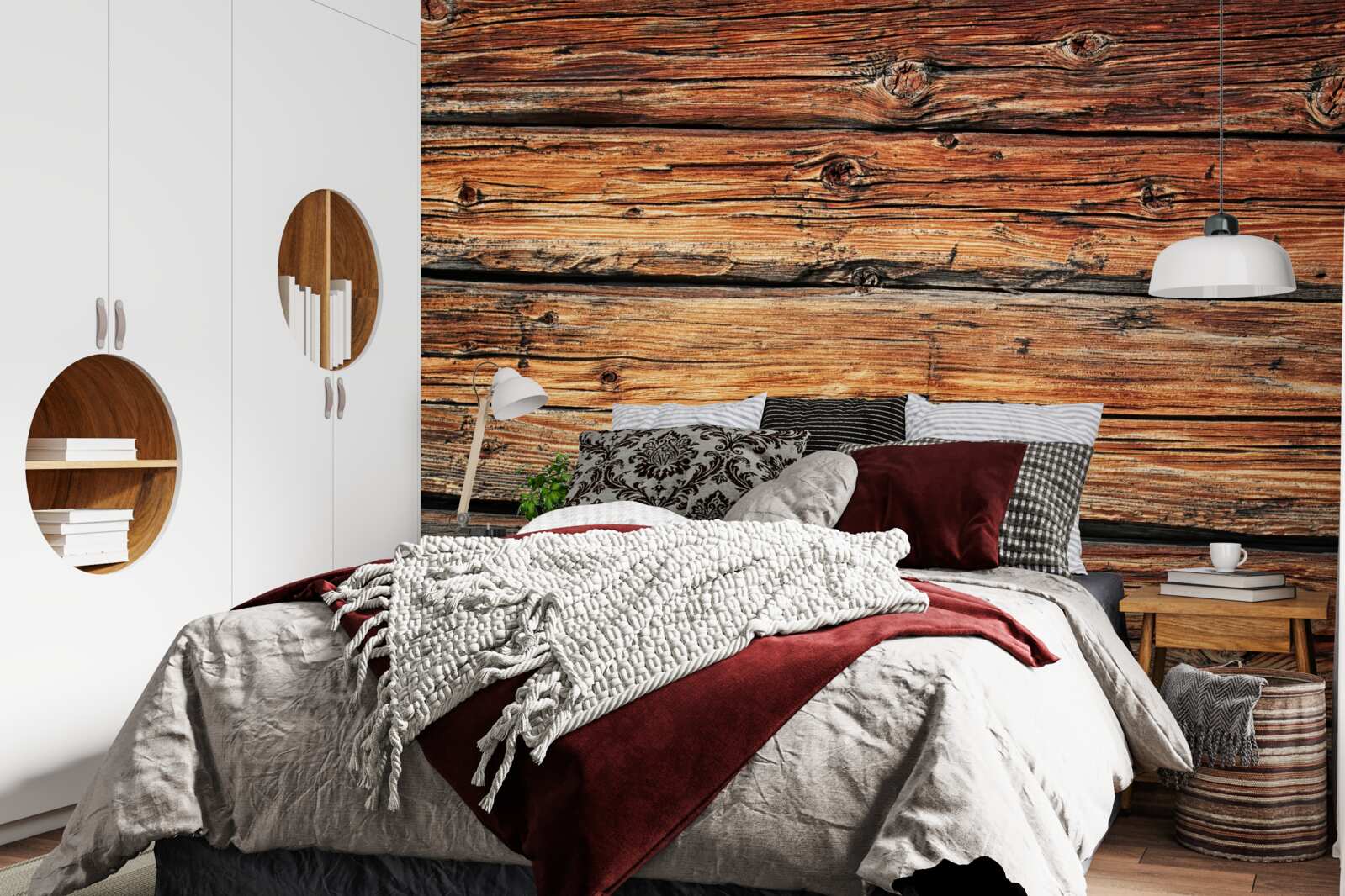 Papier peint panneau de bois léger non protégé