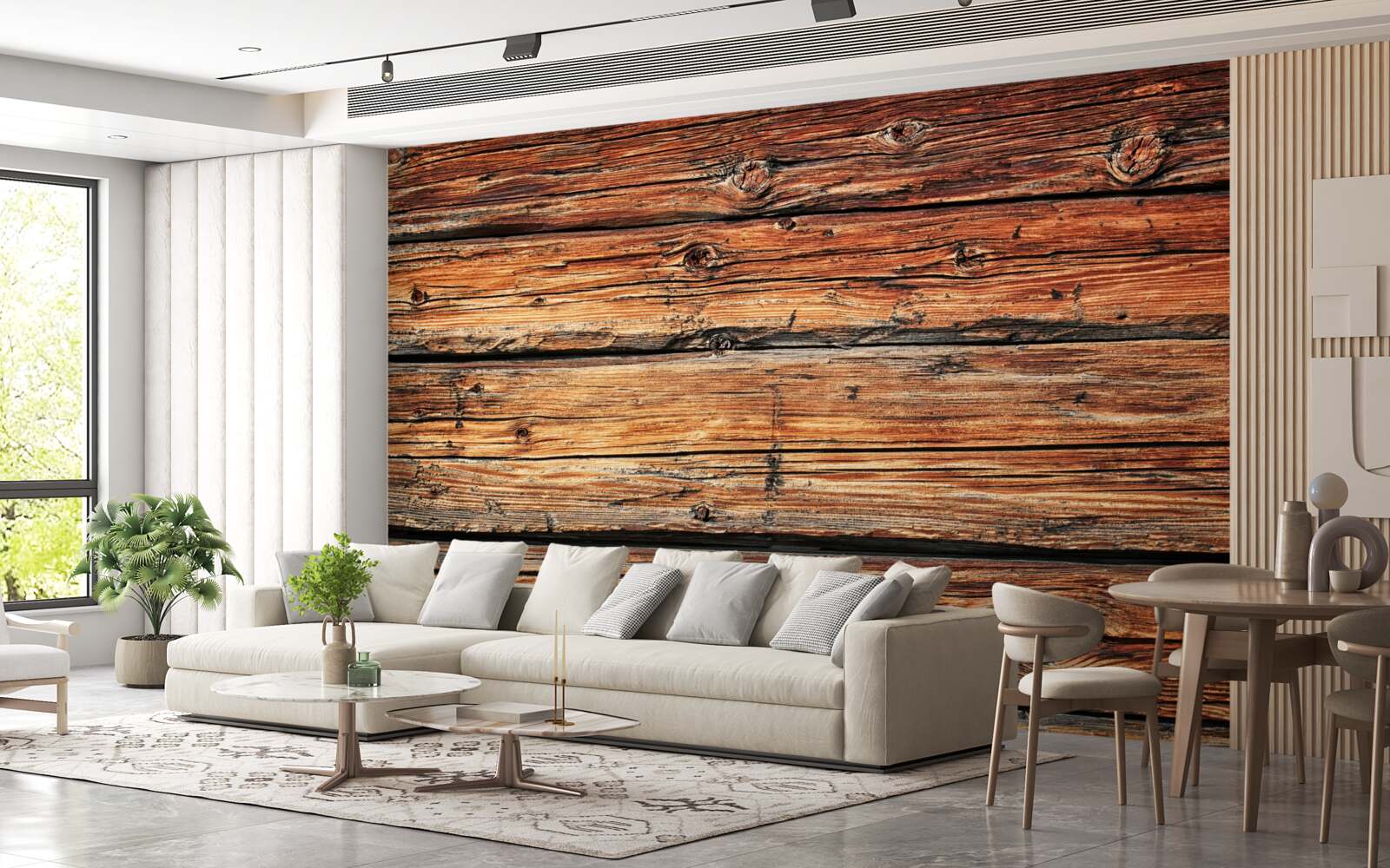 Papier peint panneau de bois léger non protégé