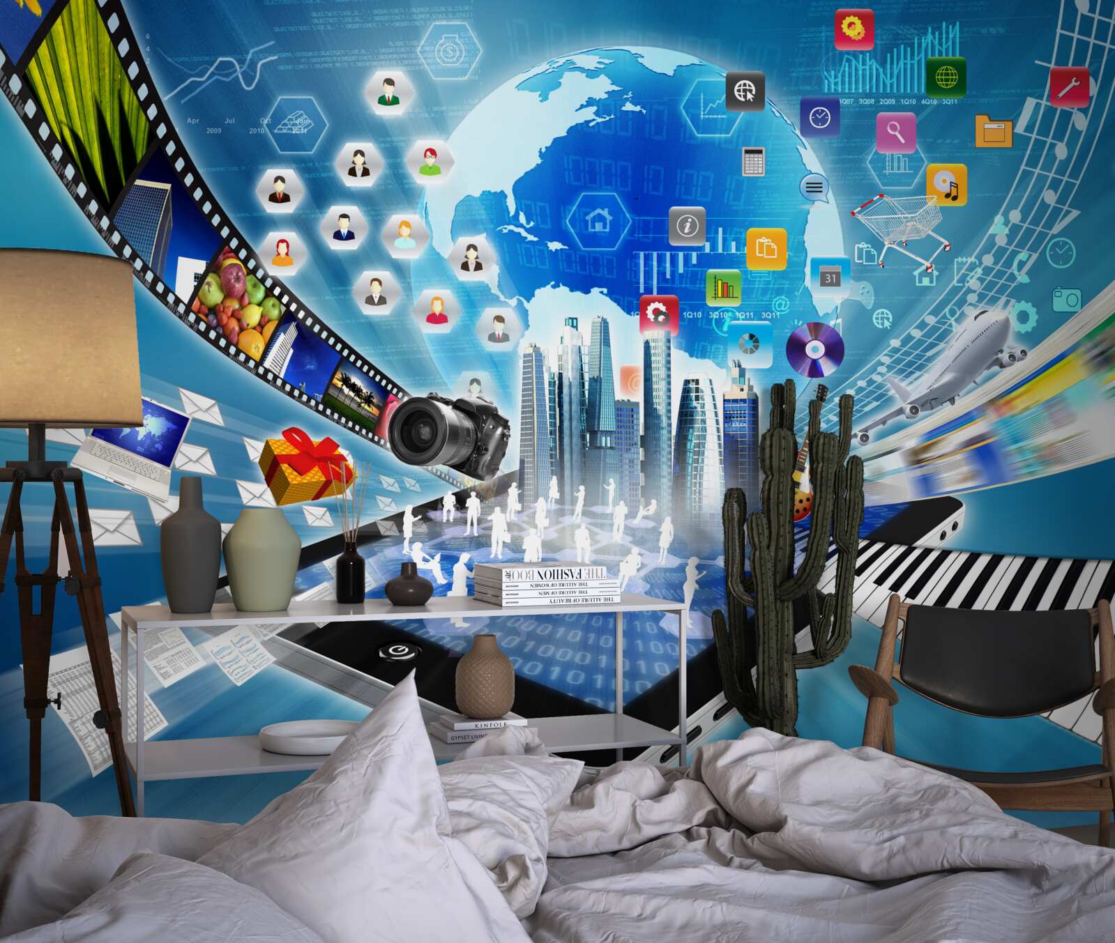 Papier peint bande sonore numérique abstraite