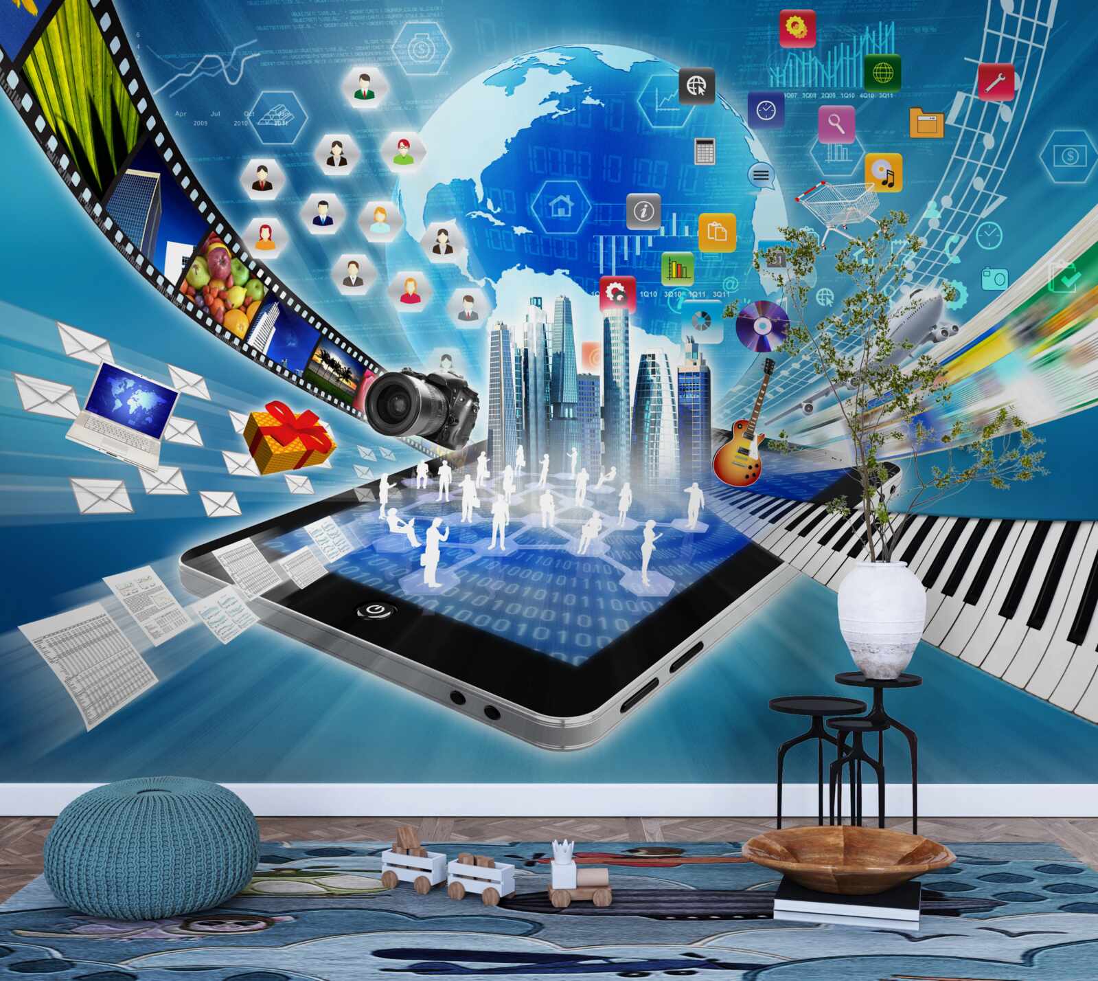 Papier peint bande sonore numérique abstraite