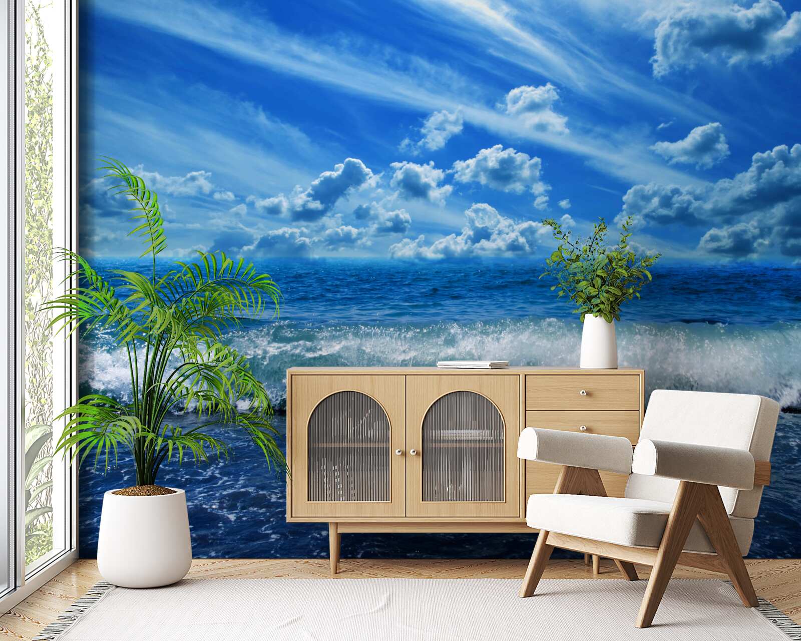 Papier peint l'espace bleu turbulent