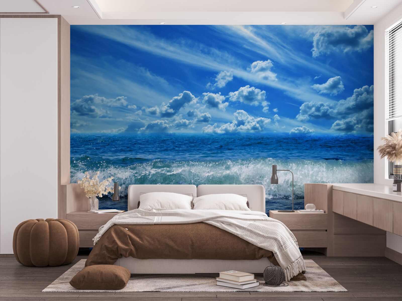 Papier peint l'espace bleu turbulent