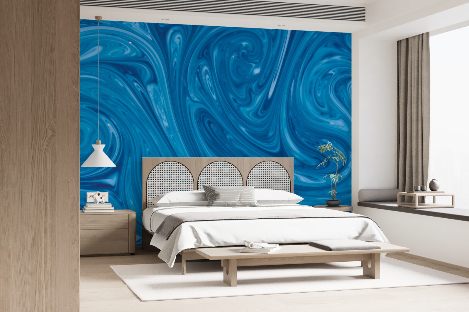 Papier peint fluctuations de la mer bleue