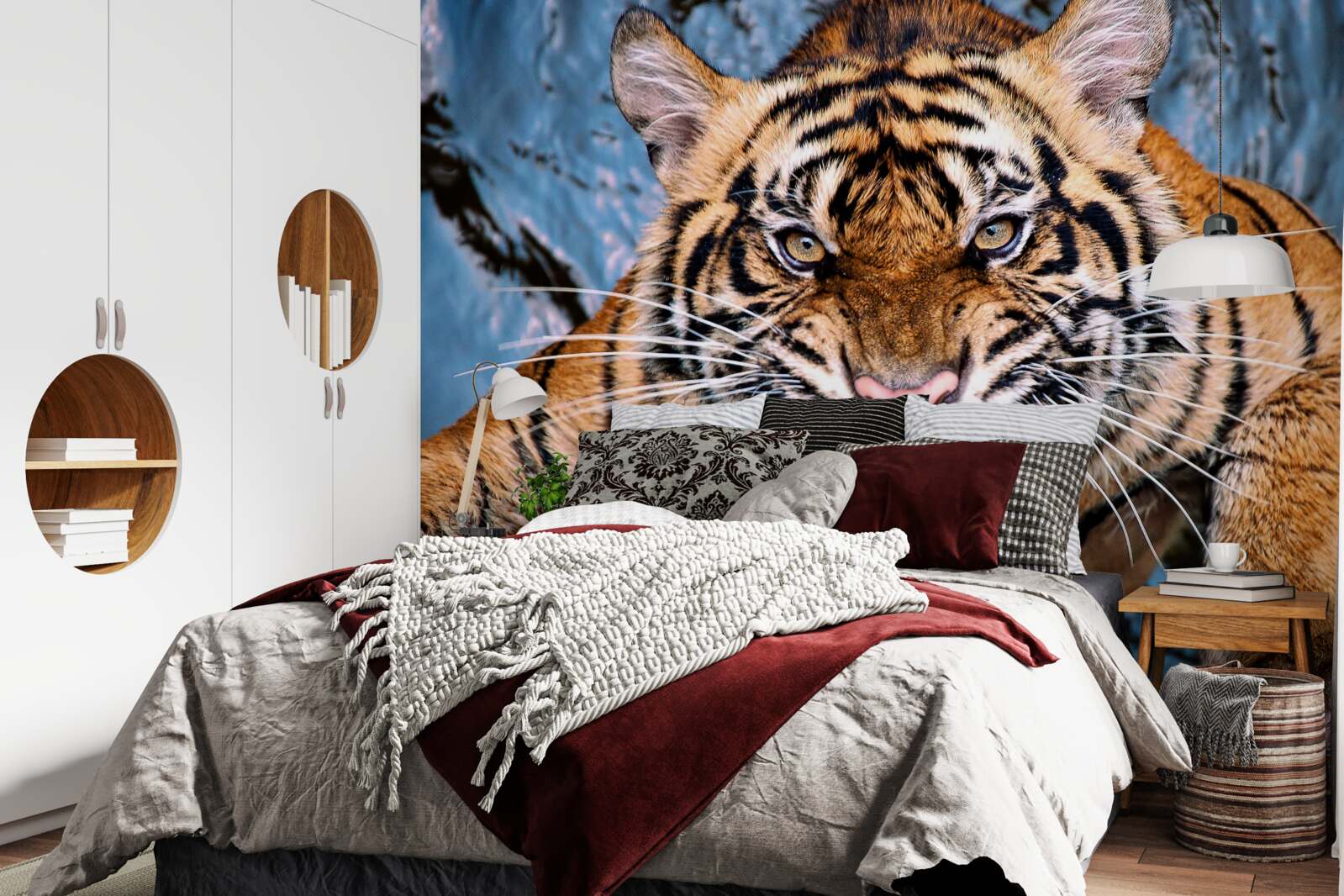 Papier peint le tigre rugit de colère