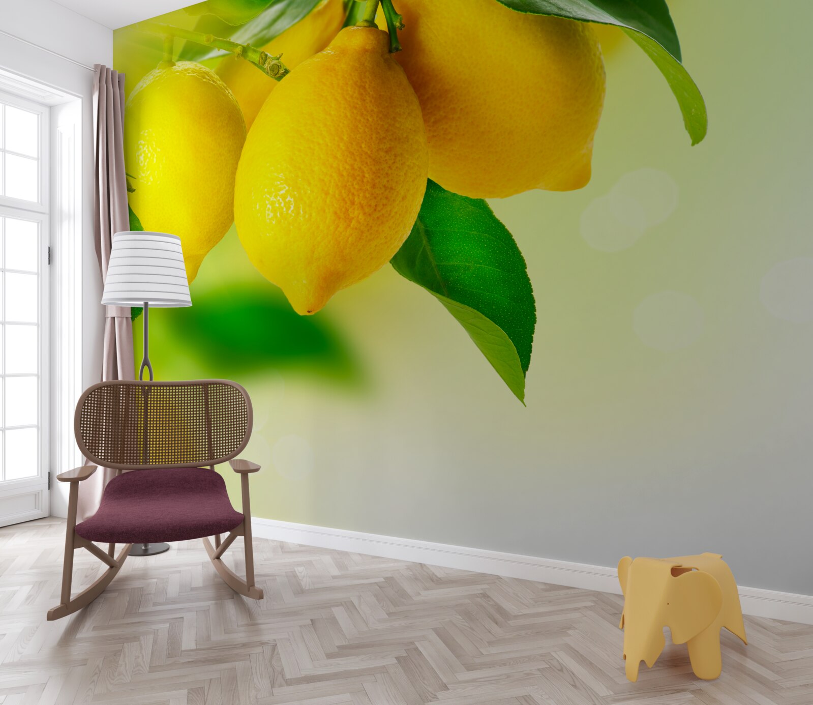 Papier peint les citrons ont une couleur jaune intense