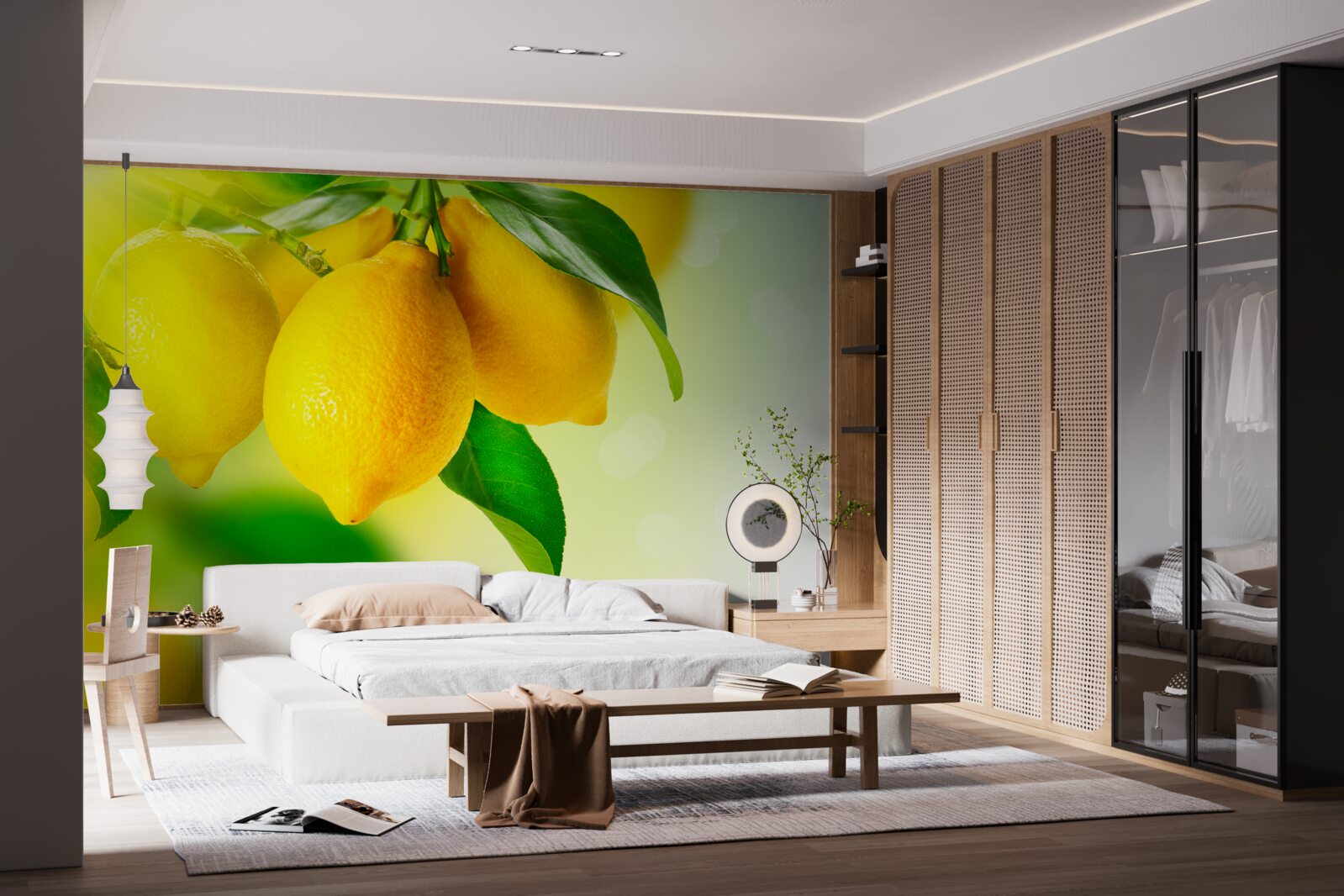 Papier peint les citrons ont une couleur jaune intense