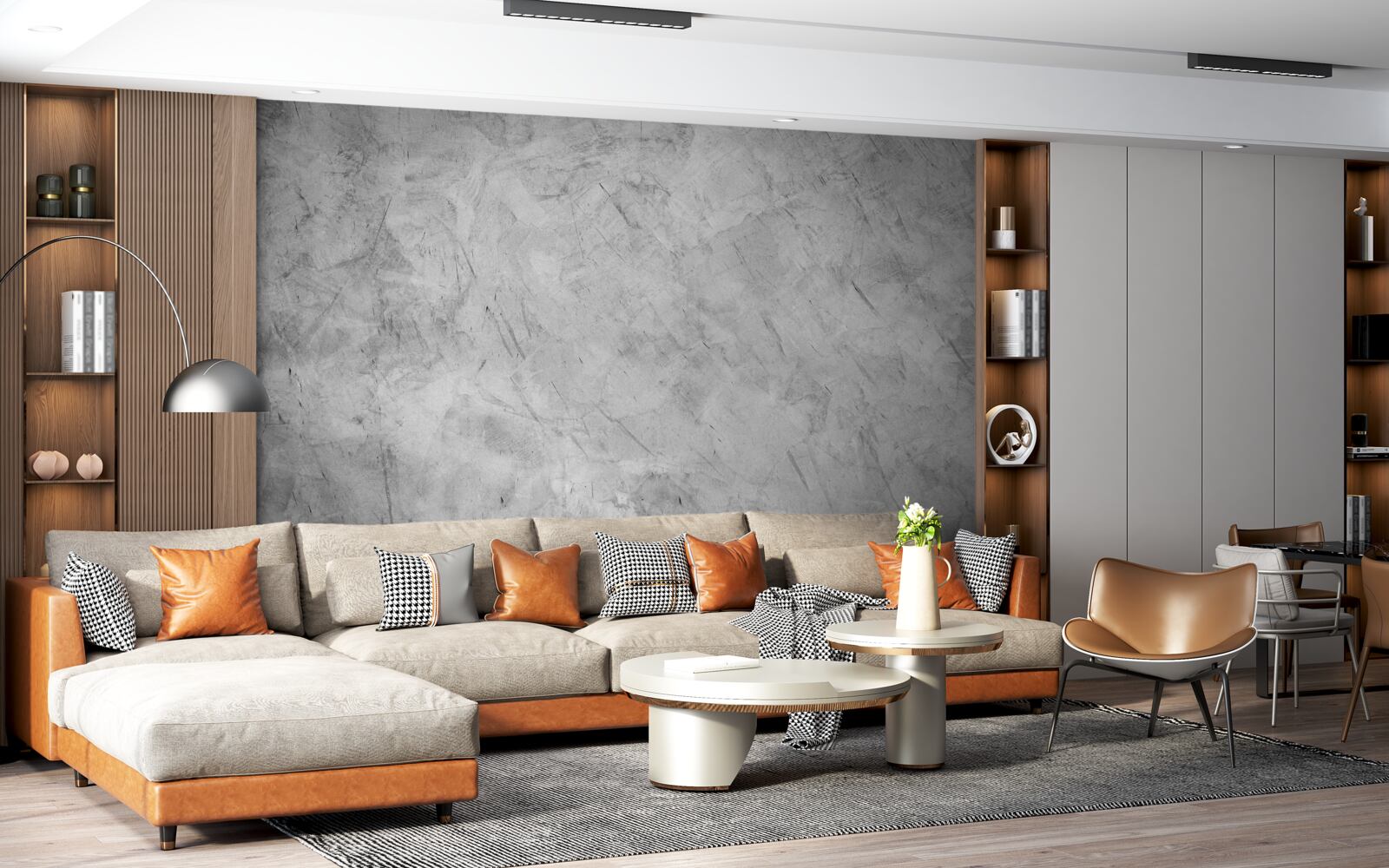 Papier peint forte pluie dans une forêt plongée dans le brouillard