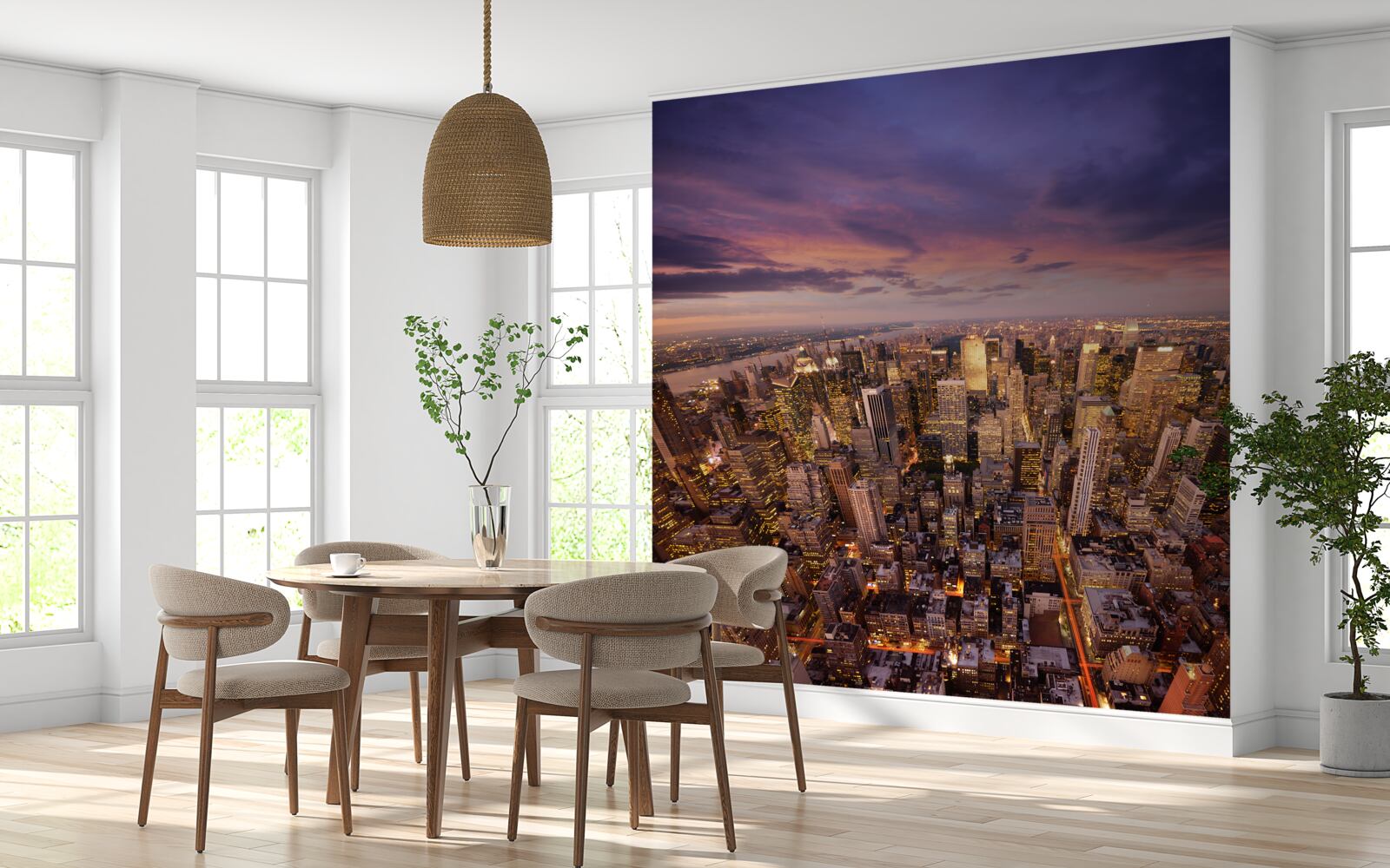 Papier peint les gratte-ciel incommensurables d'une ville géante