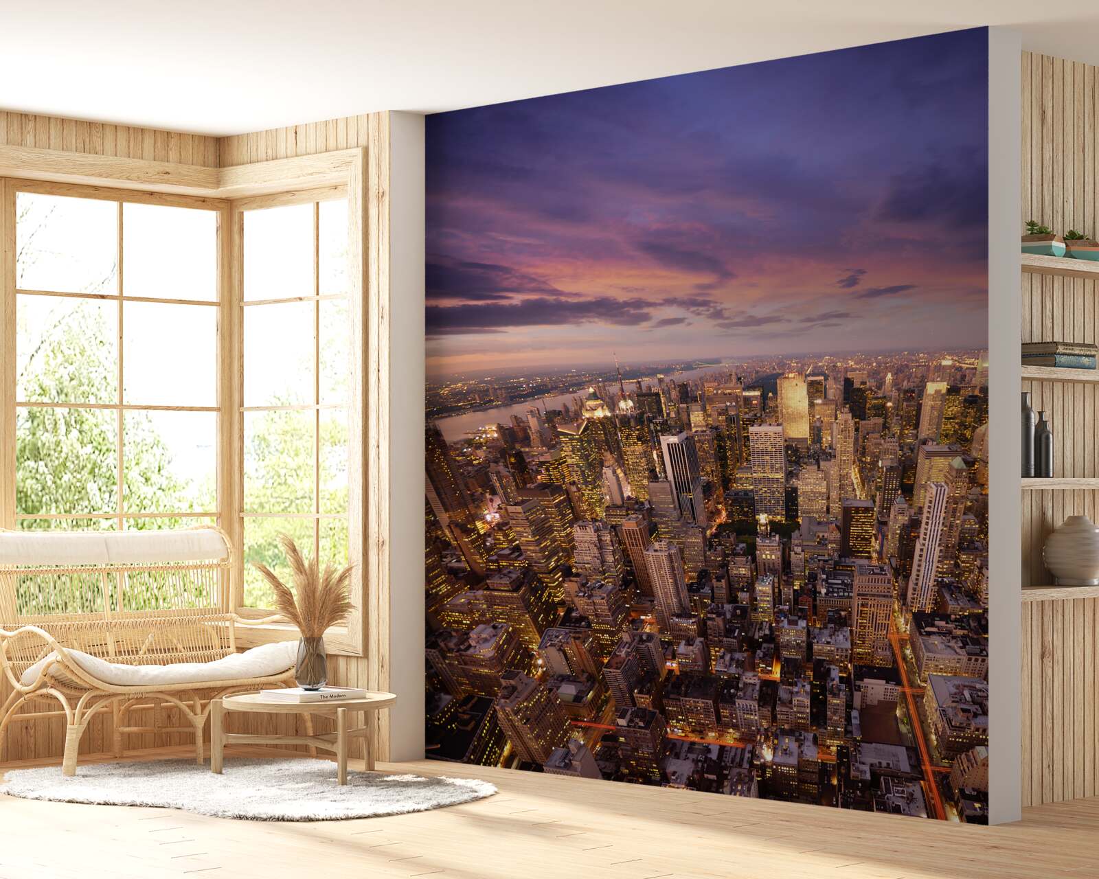 Papier peint les gratte-ciel incommensurables d'une ville géante