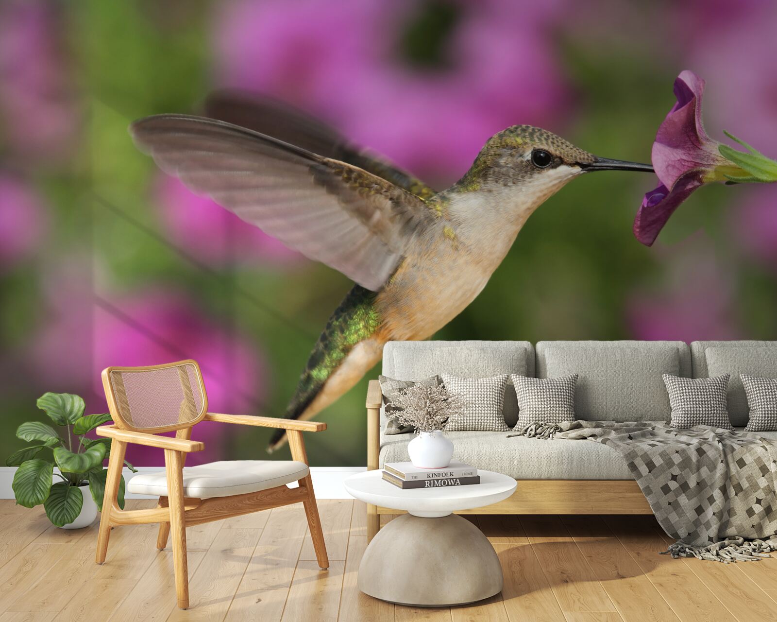 Papier peint le nectar étanche la soif des colibris